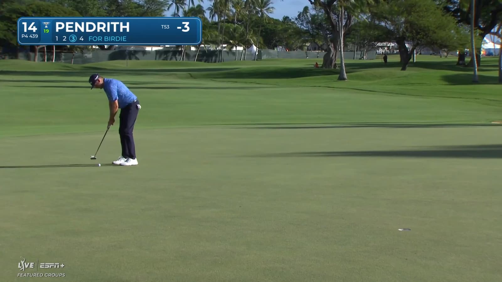 Taylor Pendrith sinks 29-foot birdie putt at Sony Open