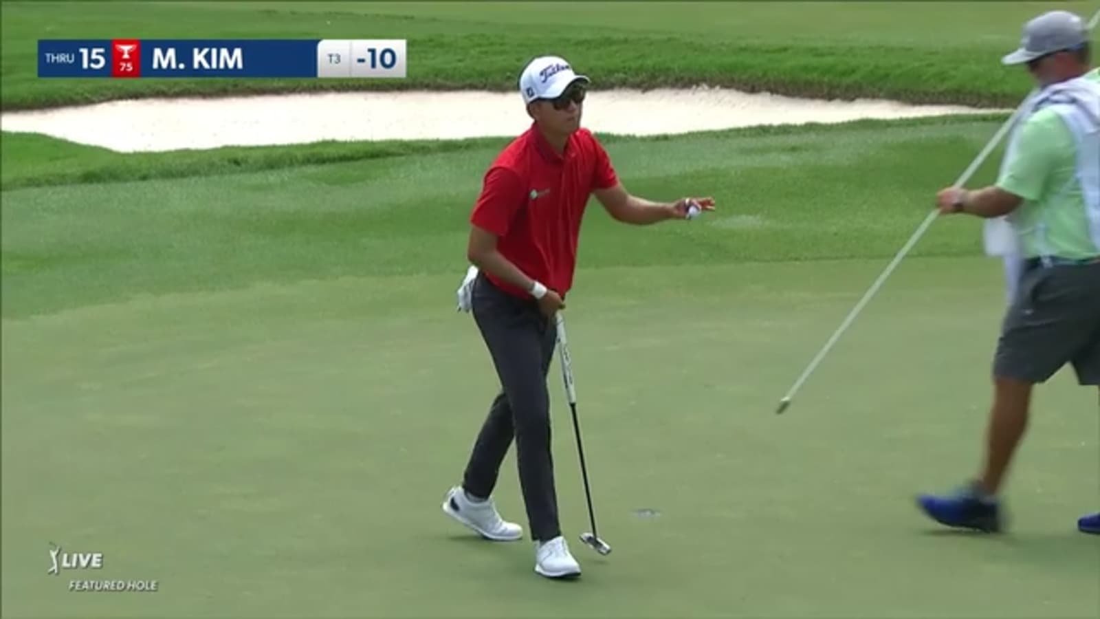 Michael Kim's excellent second shot sets up birdie at Wyndham