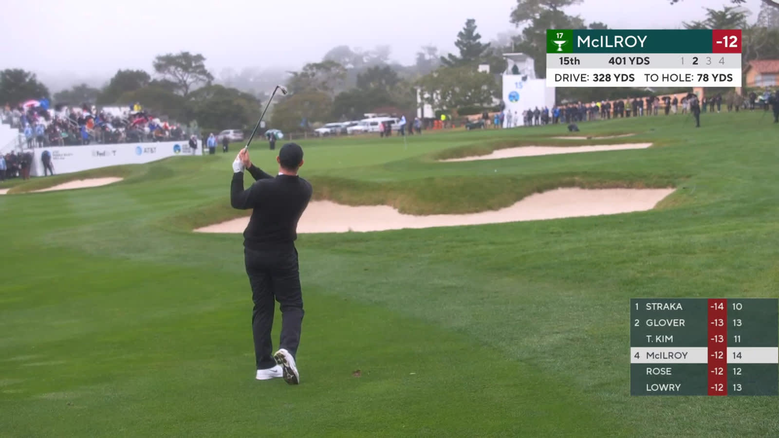 Rory McIlroy's beautiful wedge leads to birdie at AT&T Pebble Beach