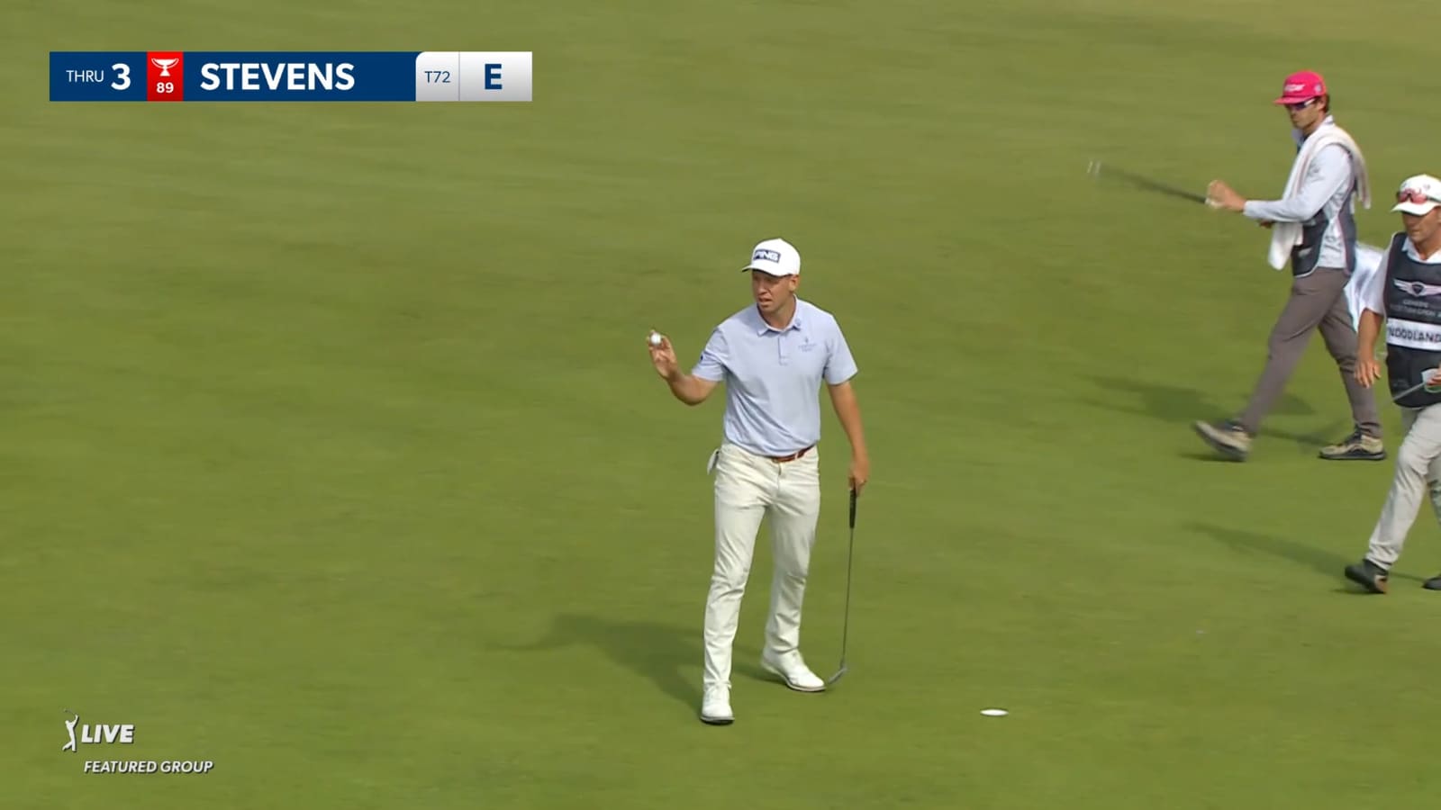 Sam Stevens makes birdie at Genesis Scottish Open