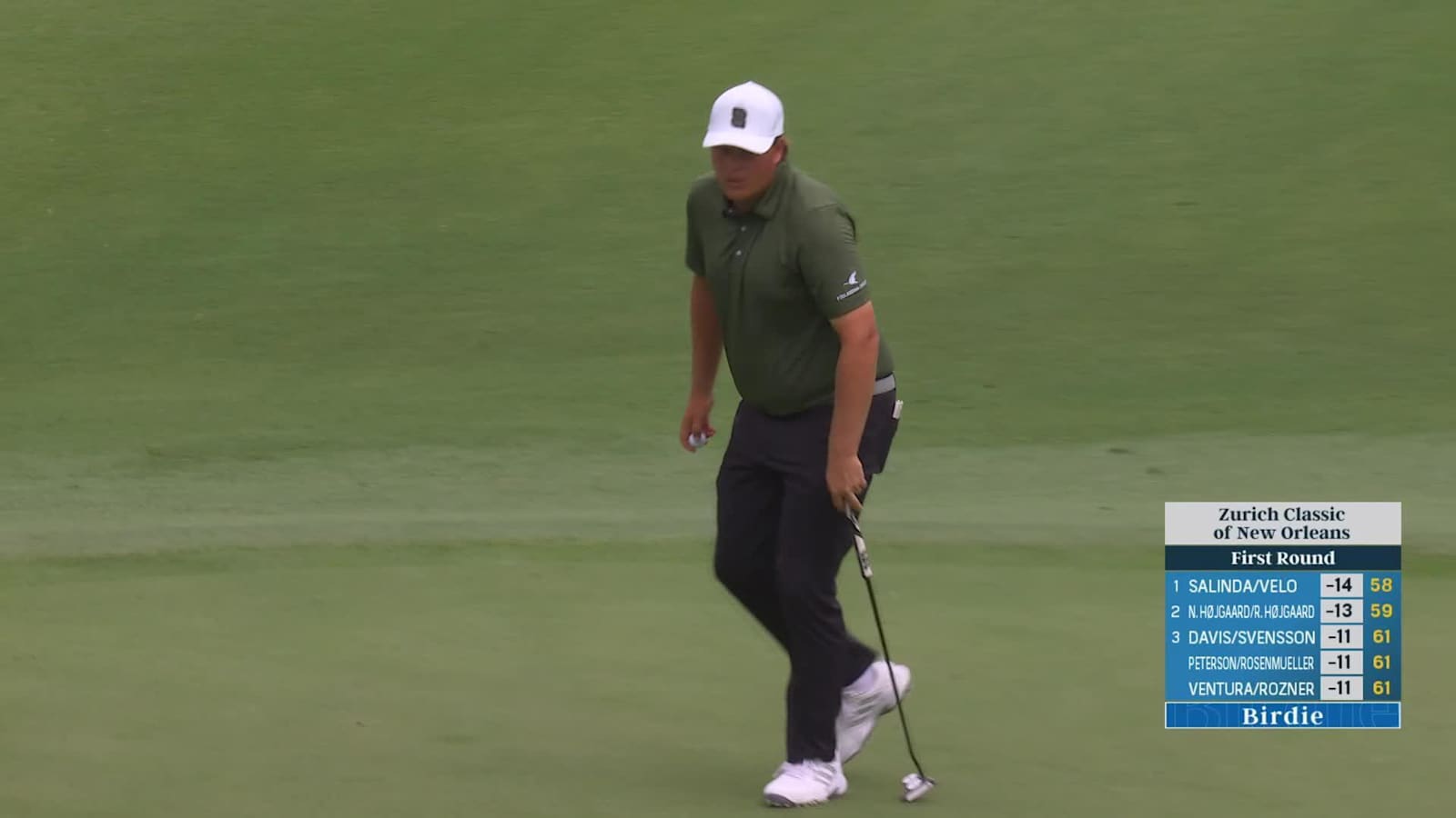 Sami Valimaki makes birdie on No. 10 at Zurich Classic