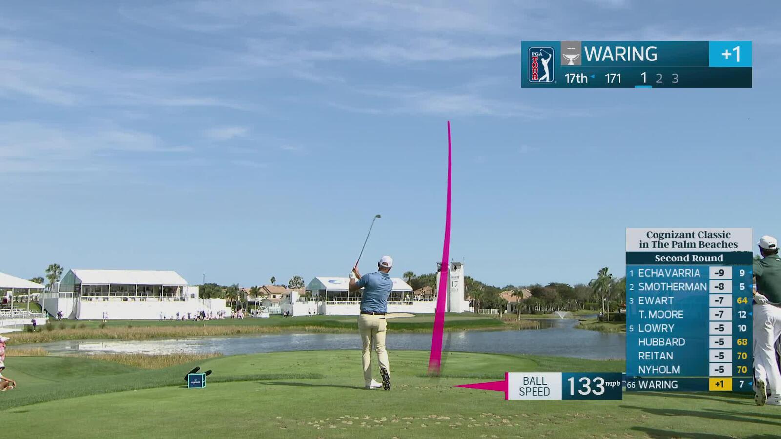 Paul Waring hits 173-yard drive to 11 feet, sets up birdie on No. 17 at Cognizant Classic