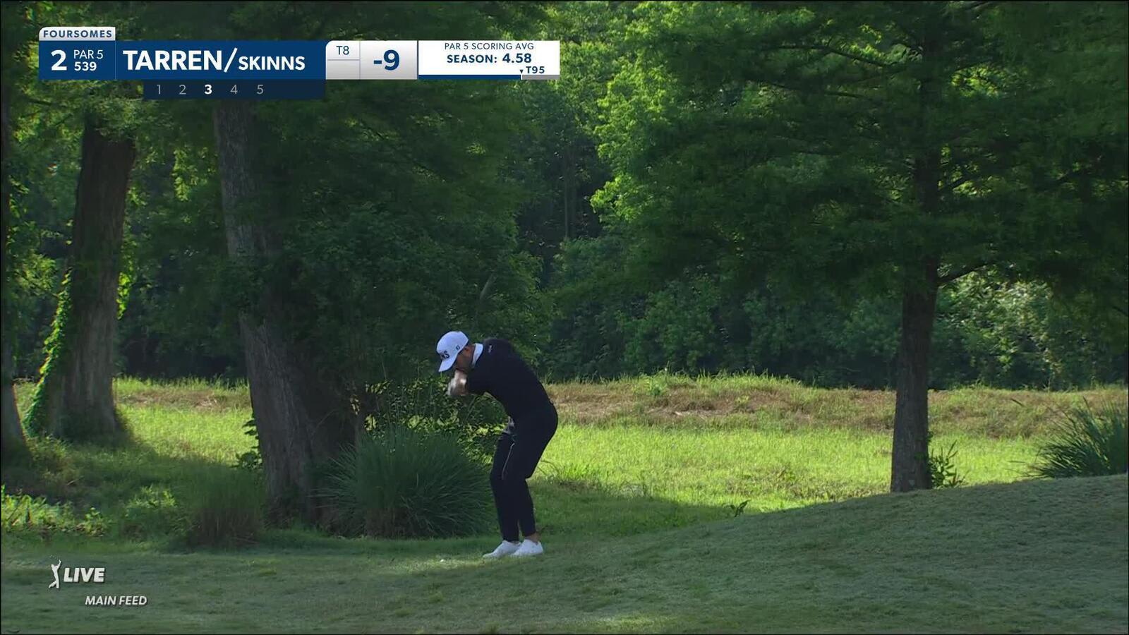 Callum Tarren chips it close to set up birdie at Zurich Classic