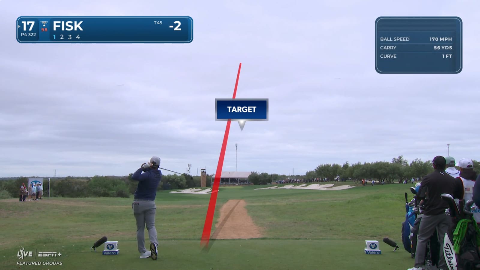 Steven Fisk drives the green leading to eagle at Valero