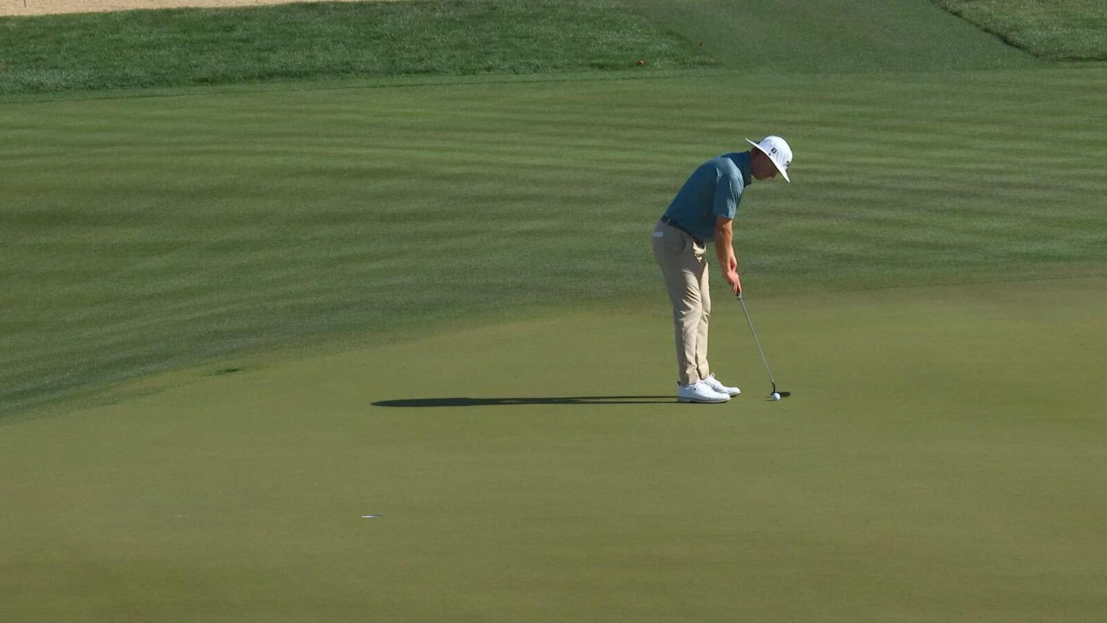 Joe Highsmith sinks 21-foot birdie putt on No. 12 at WM Phoenix Open
