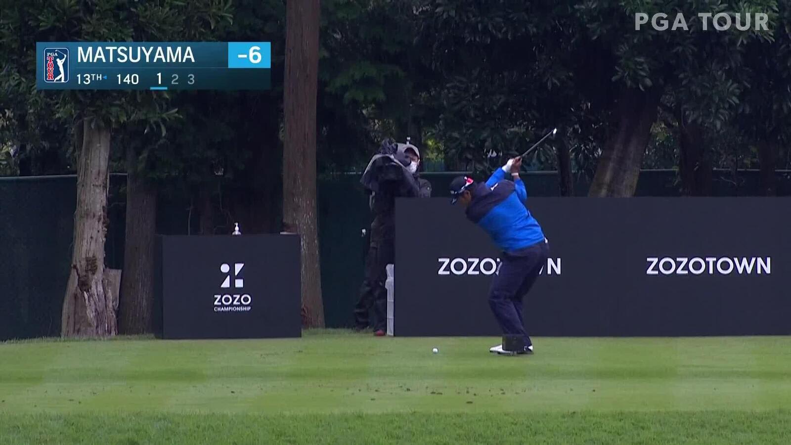 Hideki Matsuyama spins tee shot to set up birdie at ZOZO CHAMPIONSHIP
