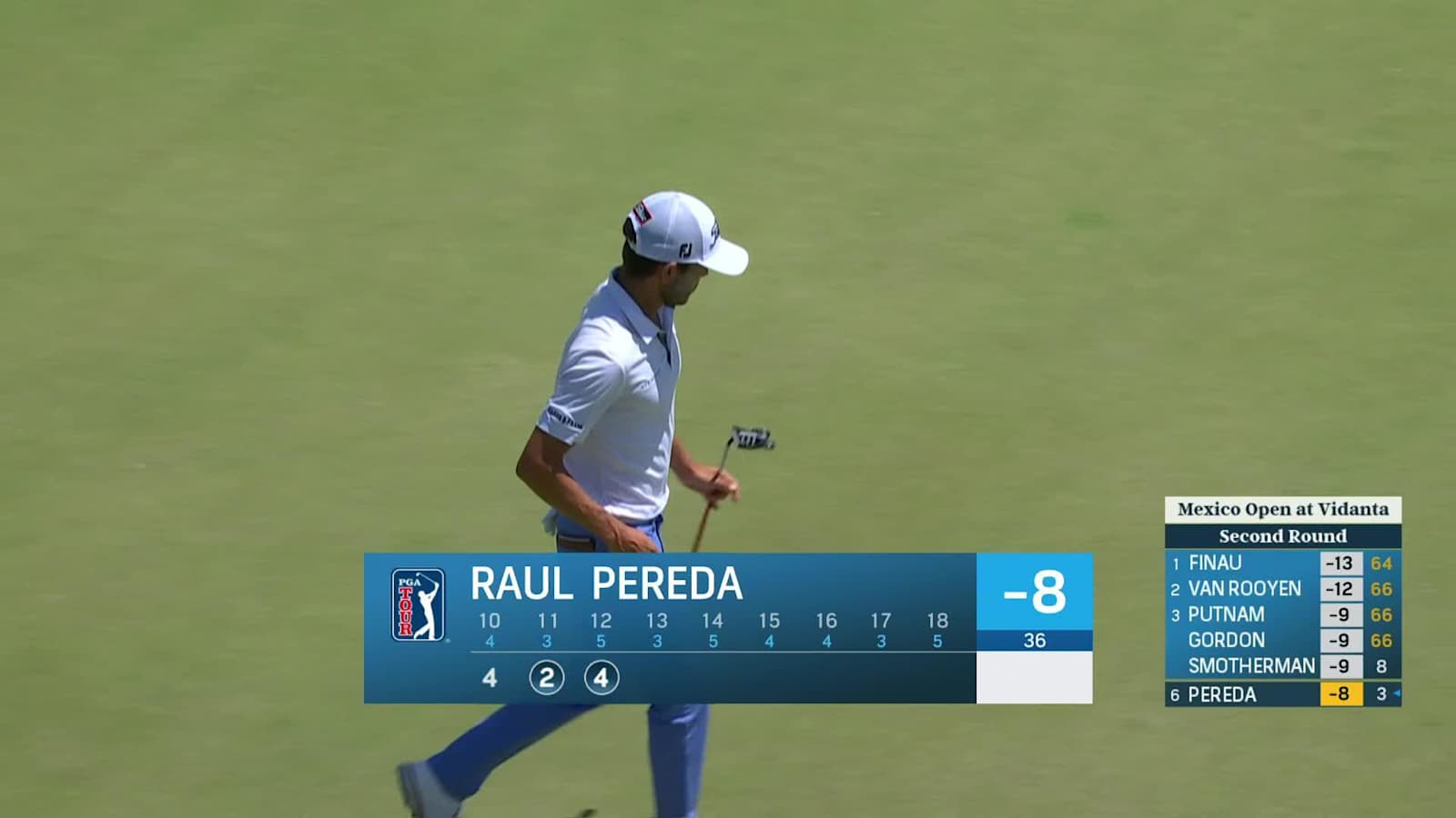 Raul Pereda's nice approach leads to birdie at Mexico Open