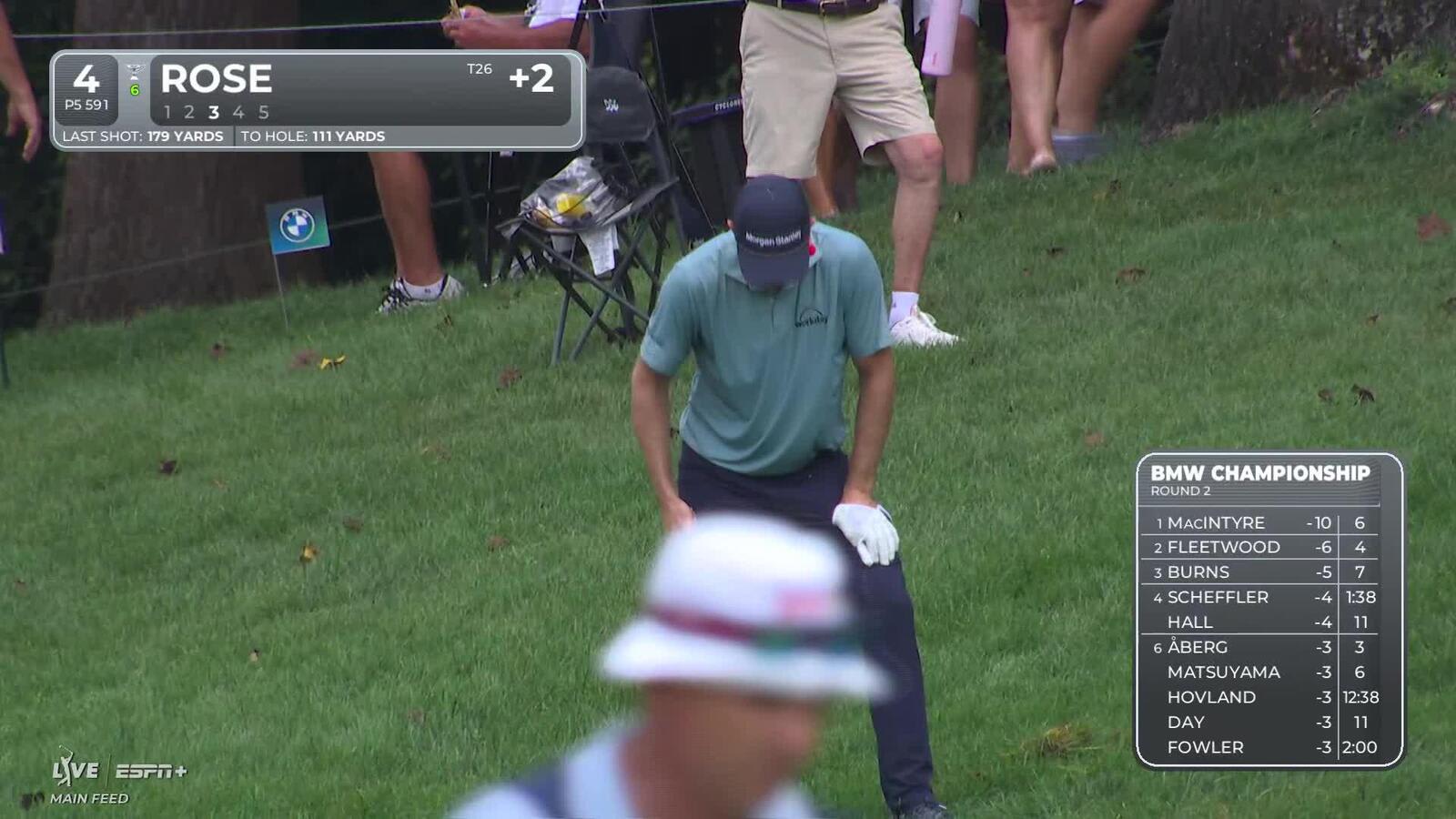 Justin Rose makes birdie on No. 4 at BMW Championship