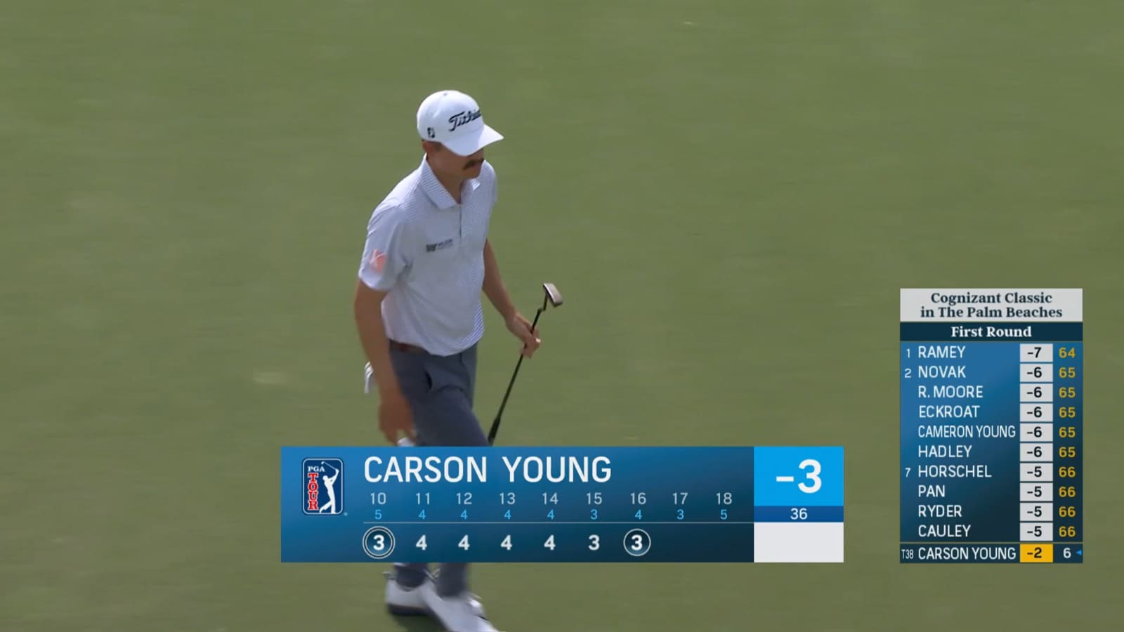 Carson Young makes birdie on No. 16 at Cognizant Classic
