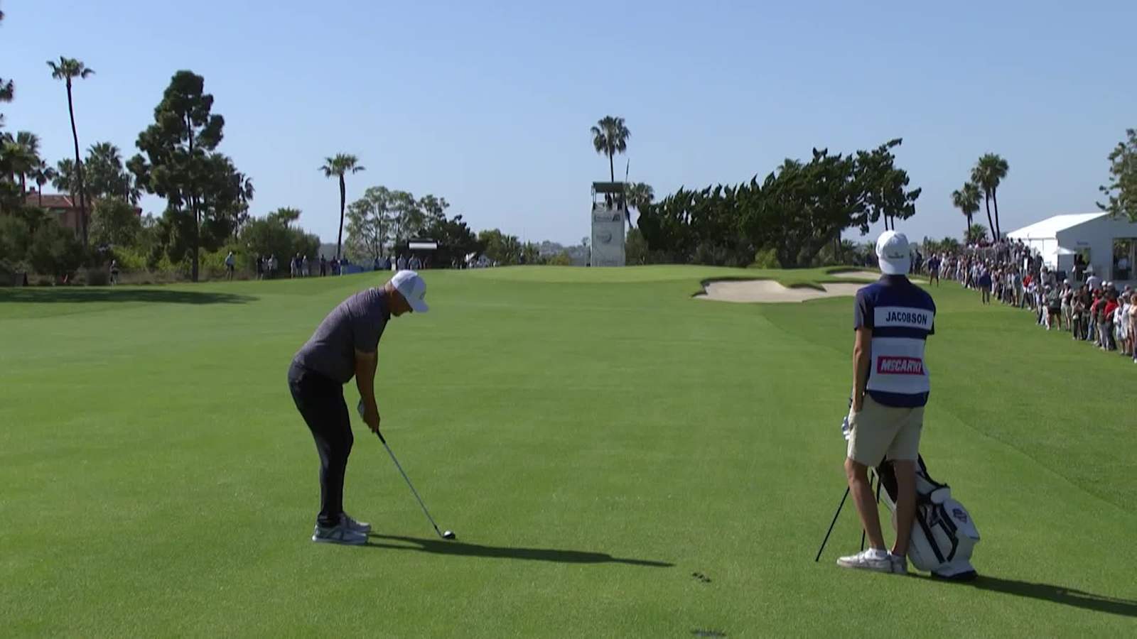 Freddie Jacobson makes birdie on No. 16 at Hoag Classic