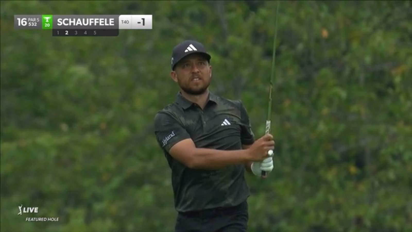 Xander Schauffele reaches in two leading to eagle at FedEx St. Jude