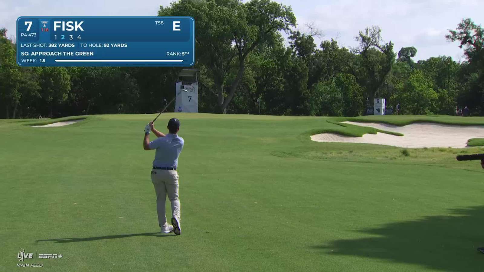 Steven Fisk makes birdie on No. 7 at Charles Schwab