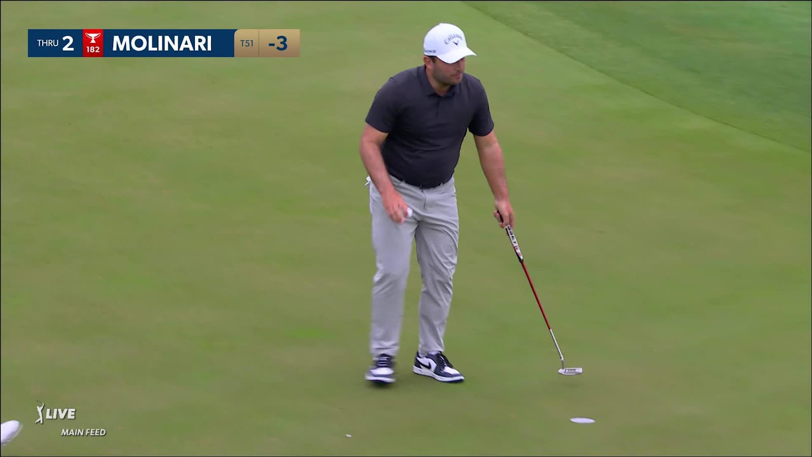Francesco Molinari makes birdie on No. 2 at THE PLAYERS
