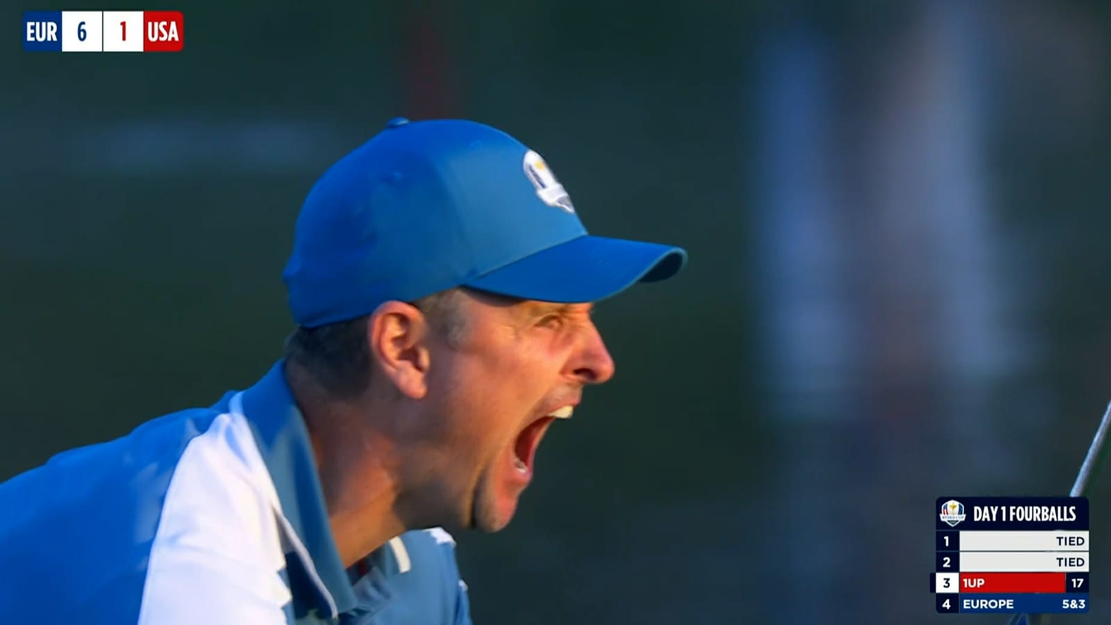 Justin Rose’s clutch birdie putt seals half point at the Ryder Cup