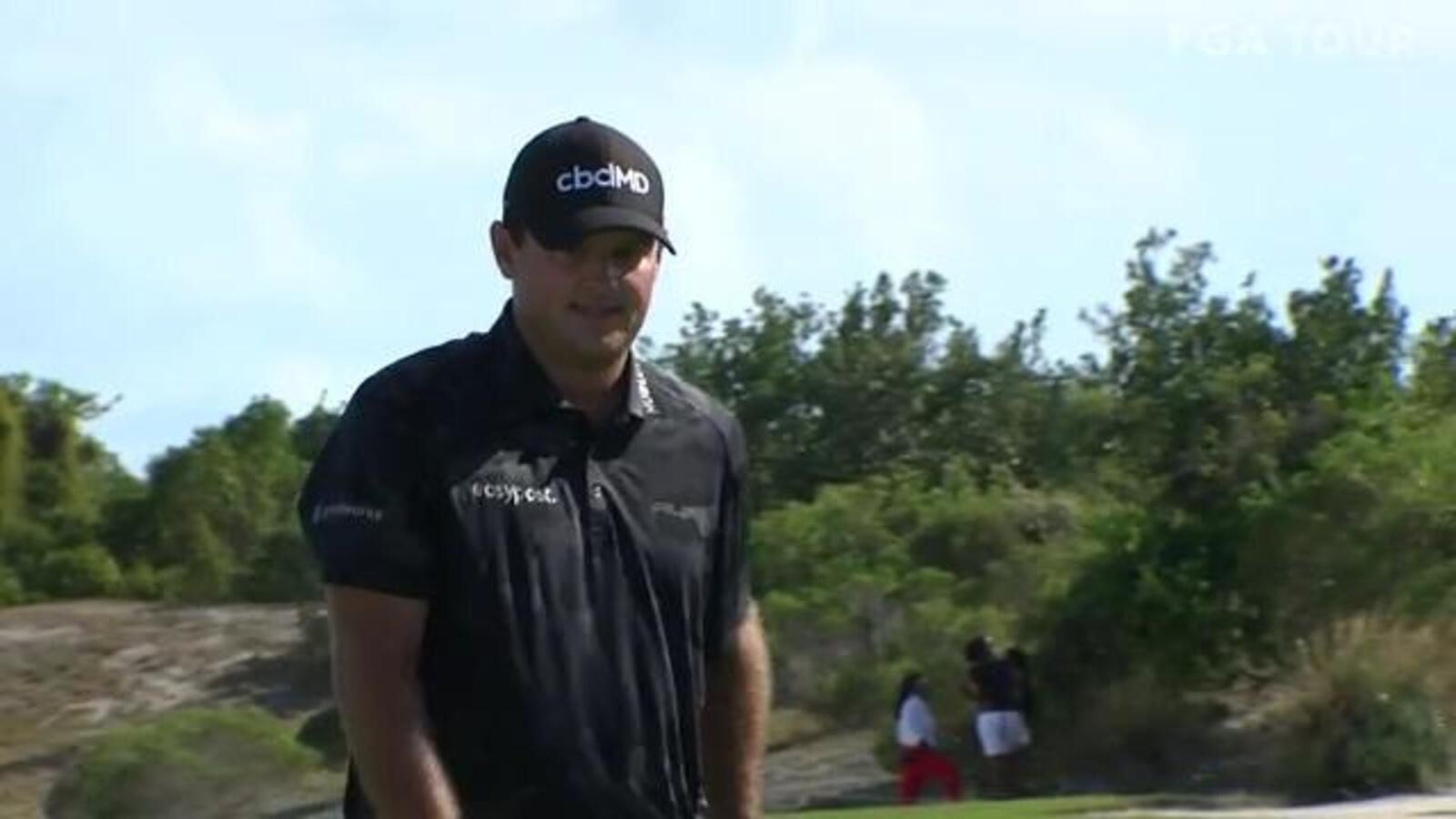 Patrick Reed's left-handed escape sets up par save at Hero