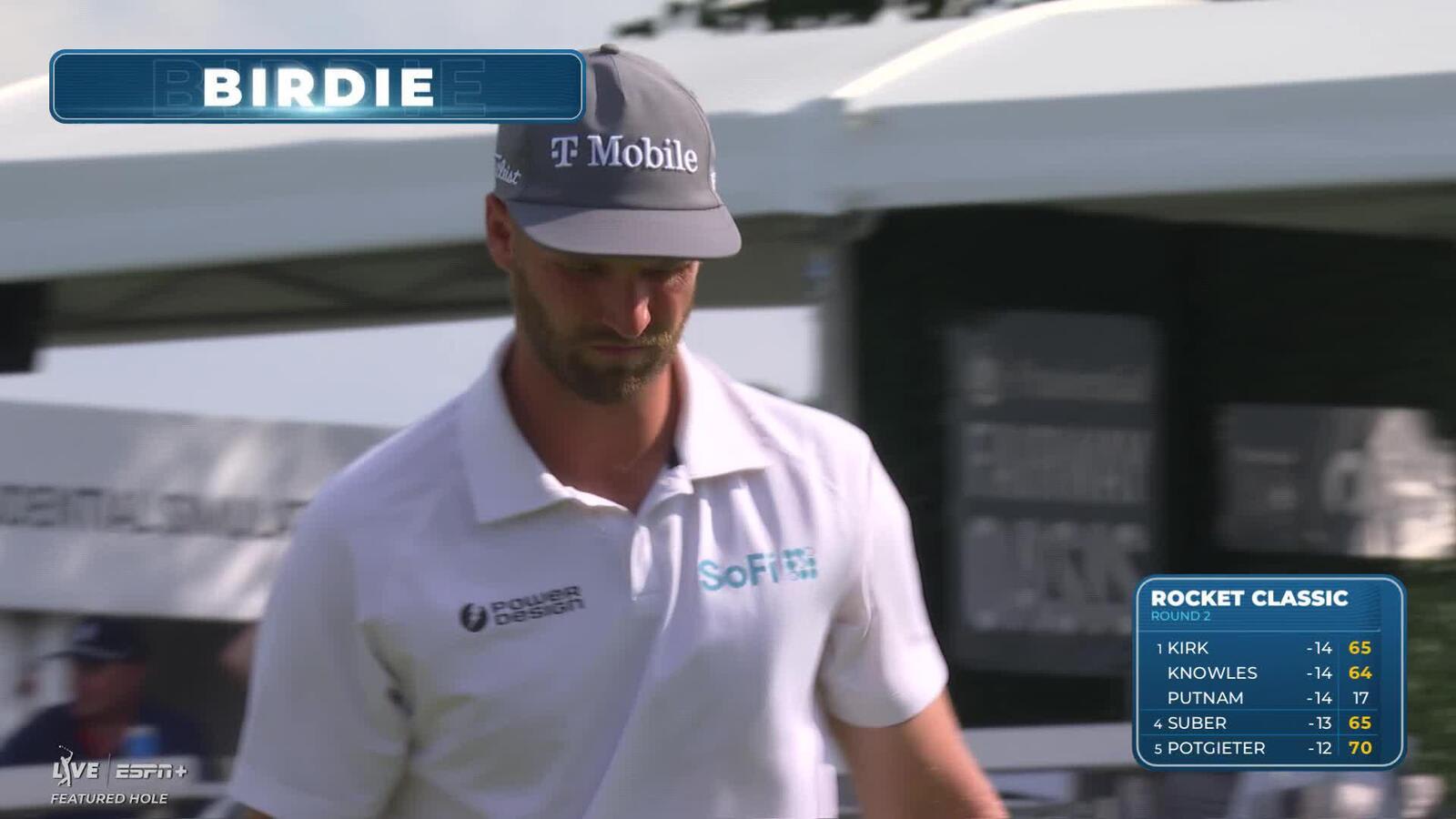 Wyndham Clark makes birdie on No. 17 at Rocket Classic