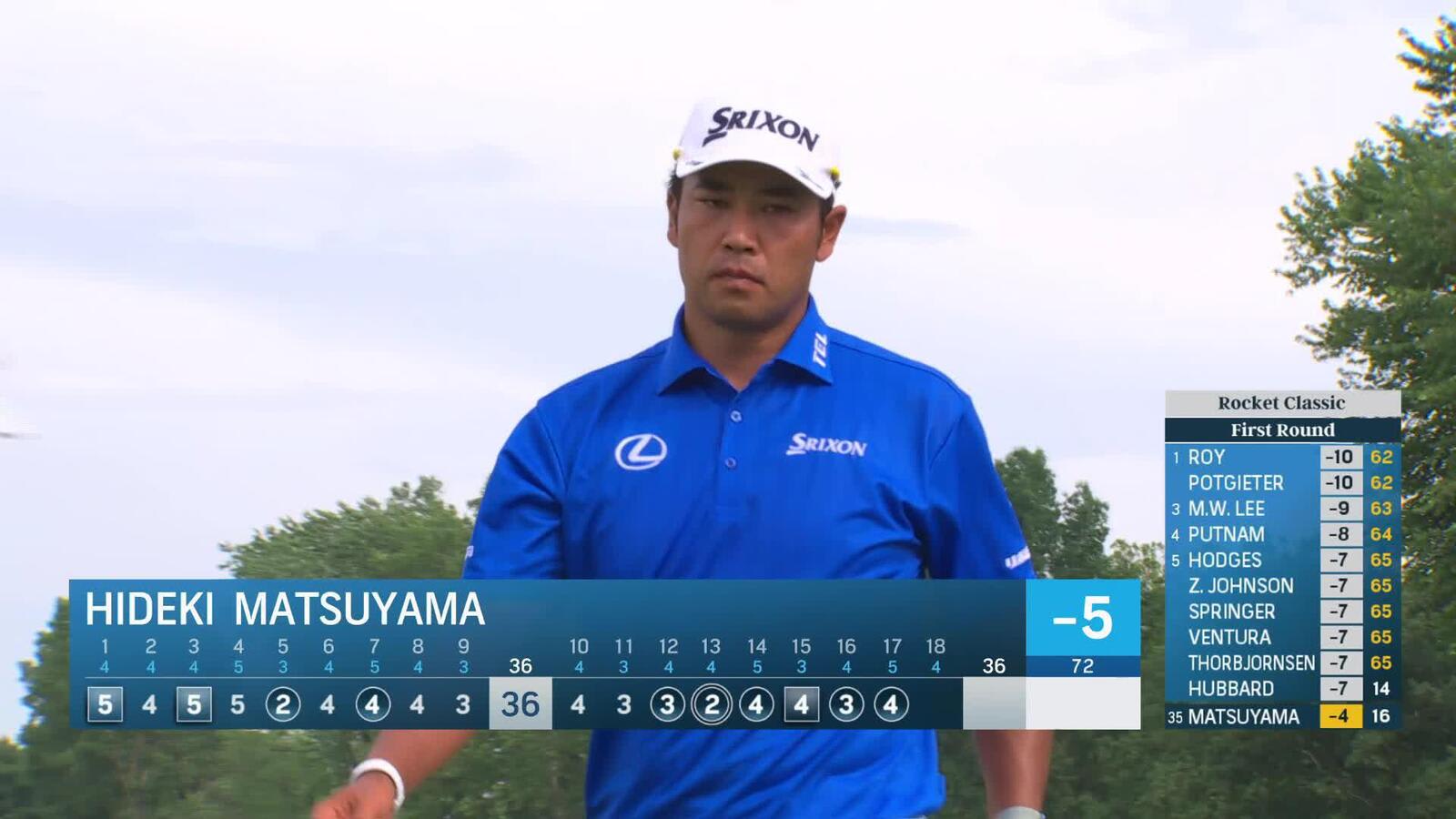 Hideki Matsuyama makes birdie on No. 17 at Rocket Classic