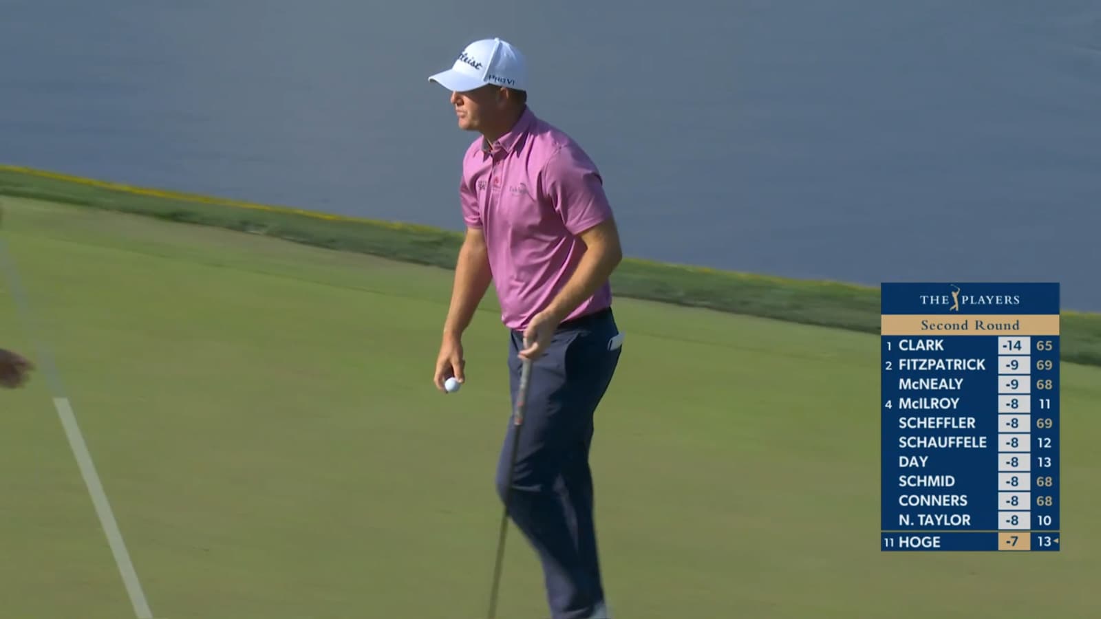 Tom Hoge's excellent approach to 4 feet leads to birdie at THE PLAYERS