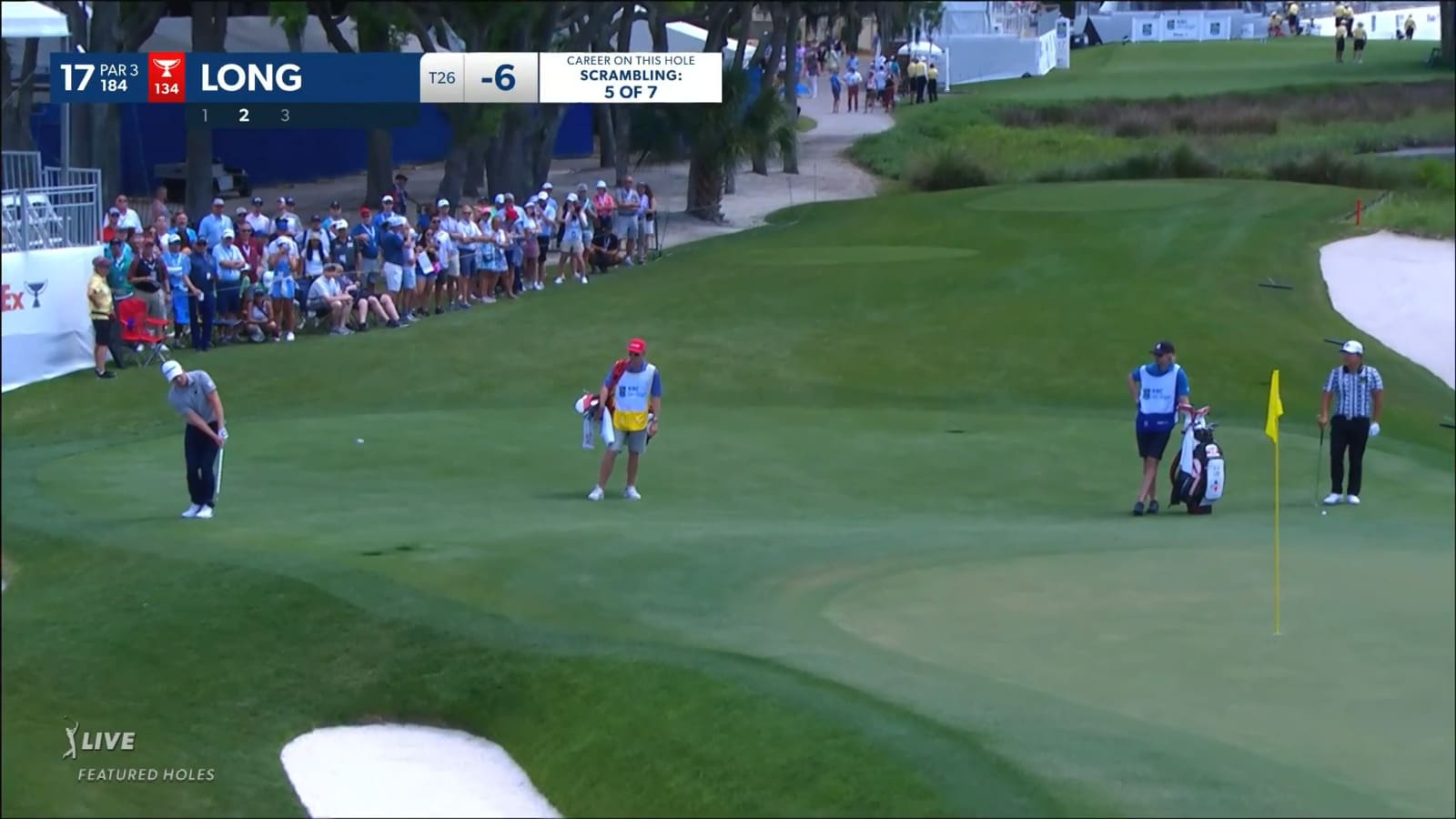Adam Long chips in for birdie at RBC Heritage