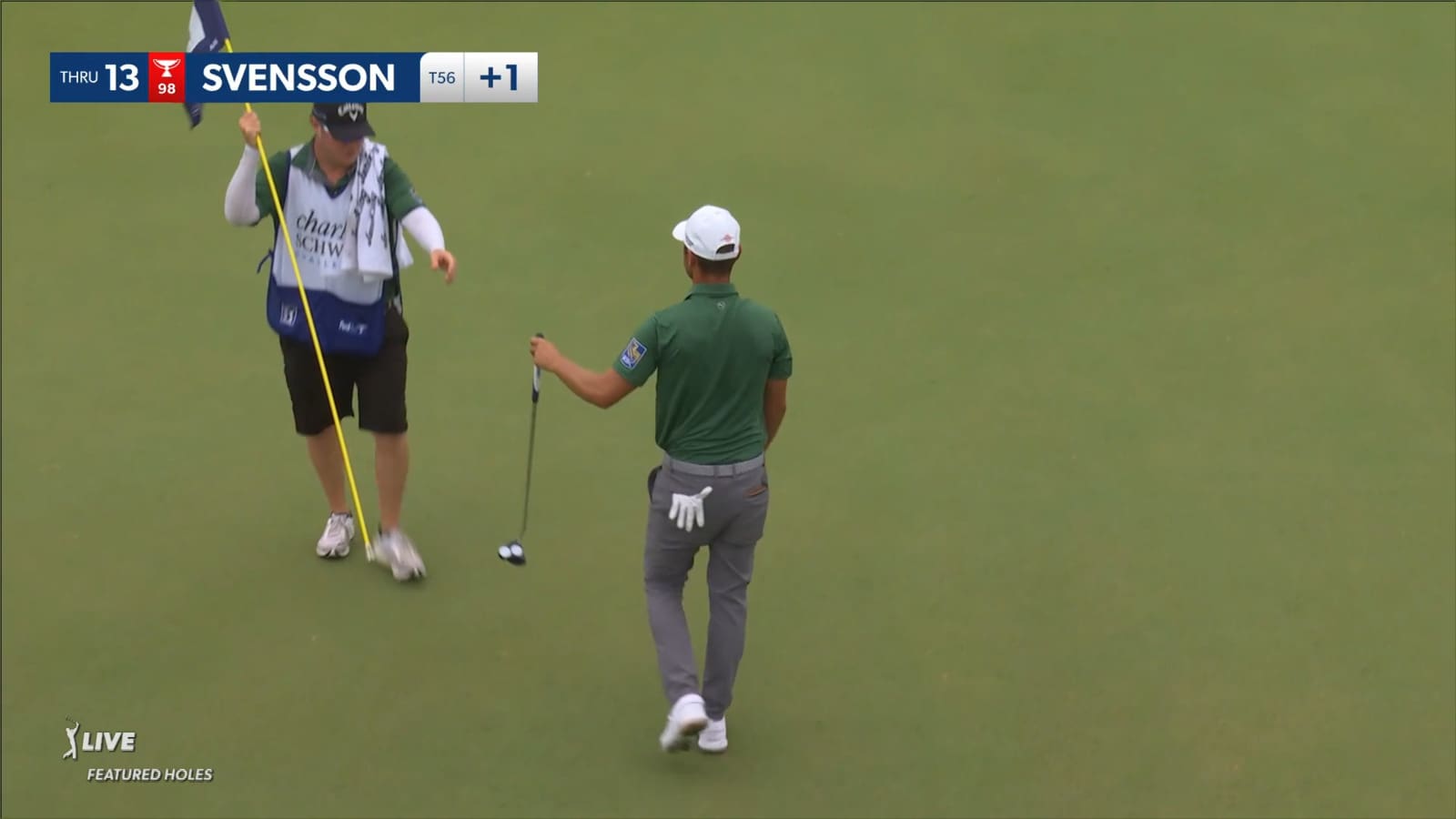 Adam Svensson's tee shot to 6 feet leads to birdie at Charles Schwab