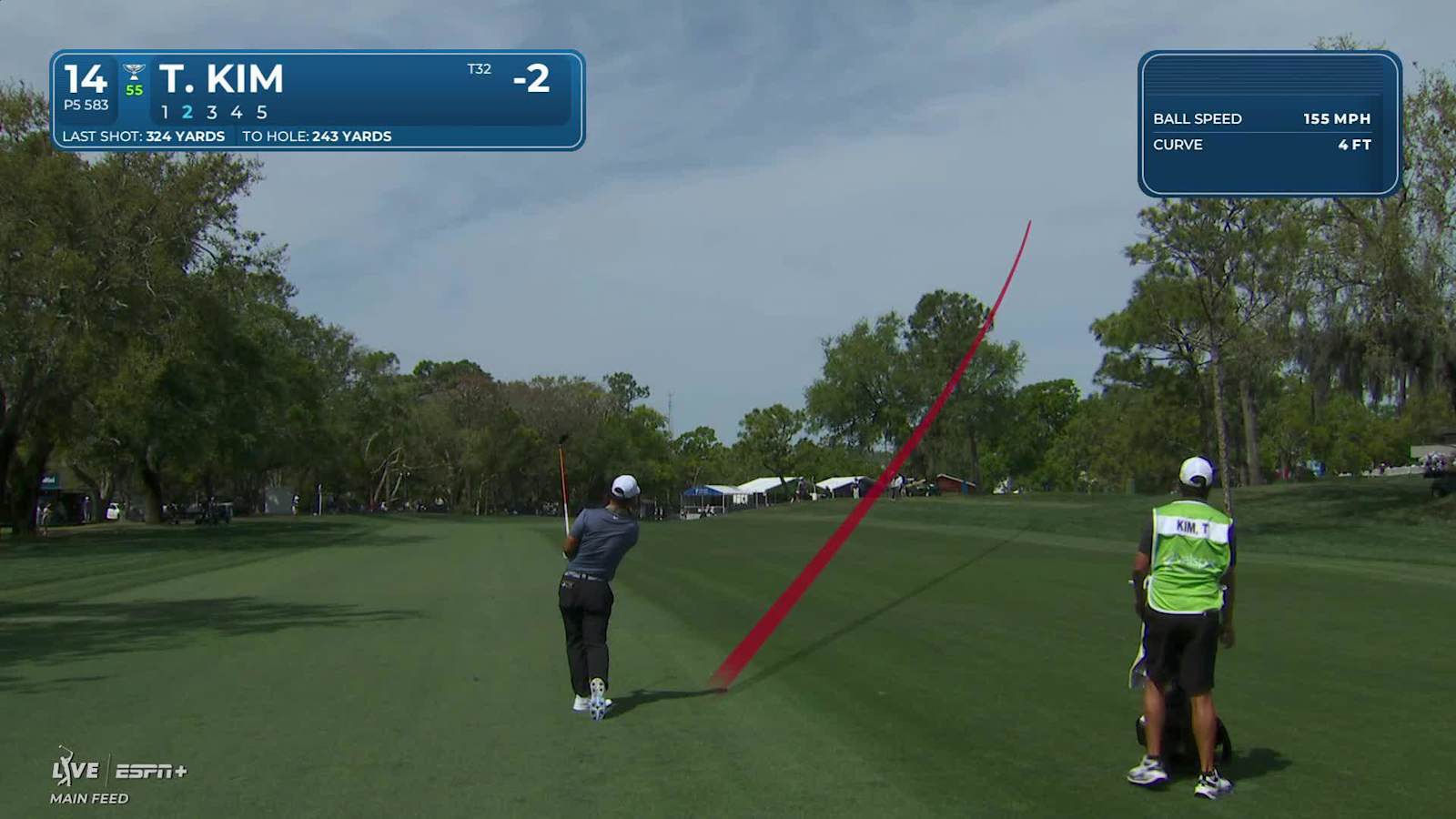 Tom Kim makes birdie on No. 14 at Valspar