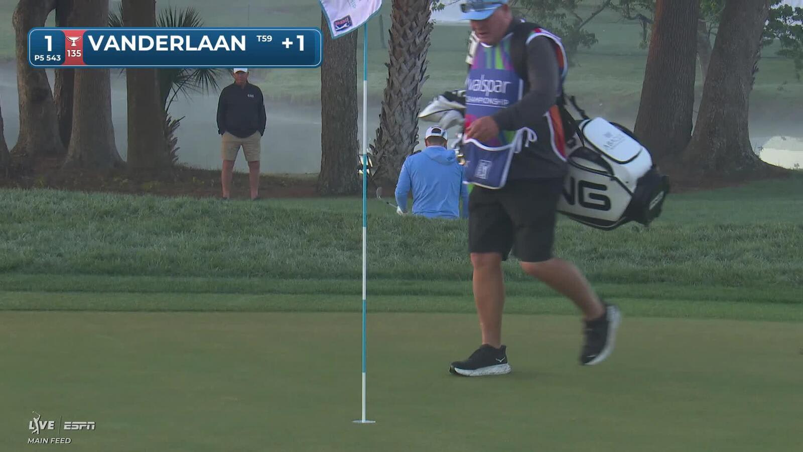 John VanDerLaan sinks 6-foot birdie putt on No. 1 at Valspar