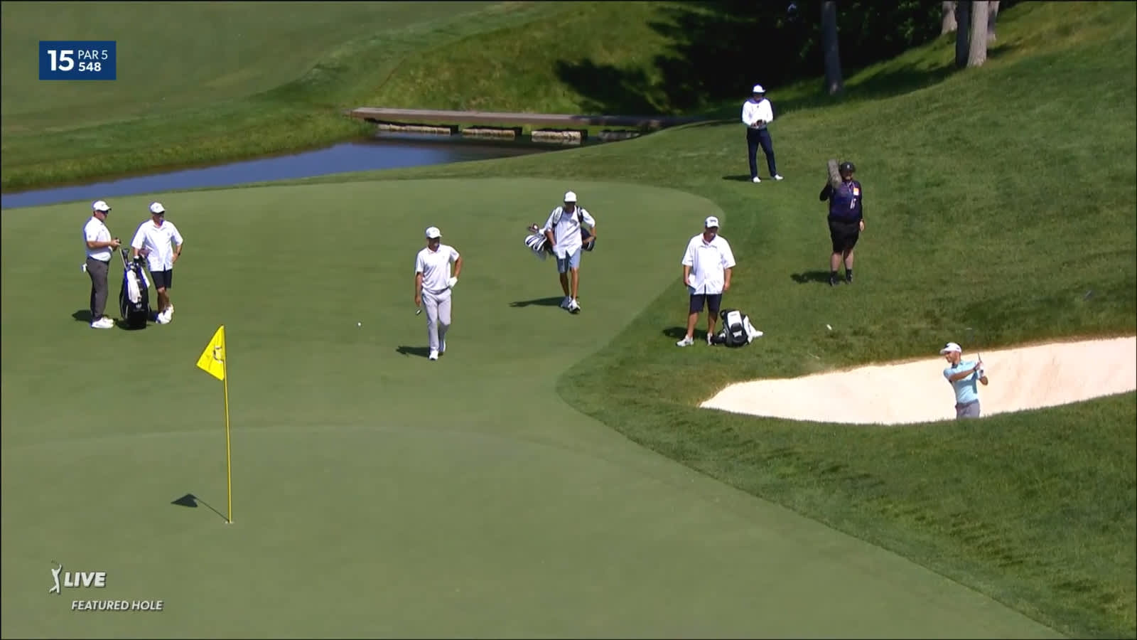 Eric Cole holes out for eagle from greenside bunker at the Memorial
