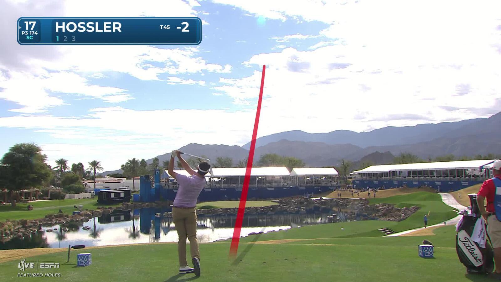 Beau Hossler sinks 19-foot birdie putt on No. 17 at The American Express