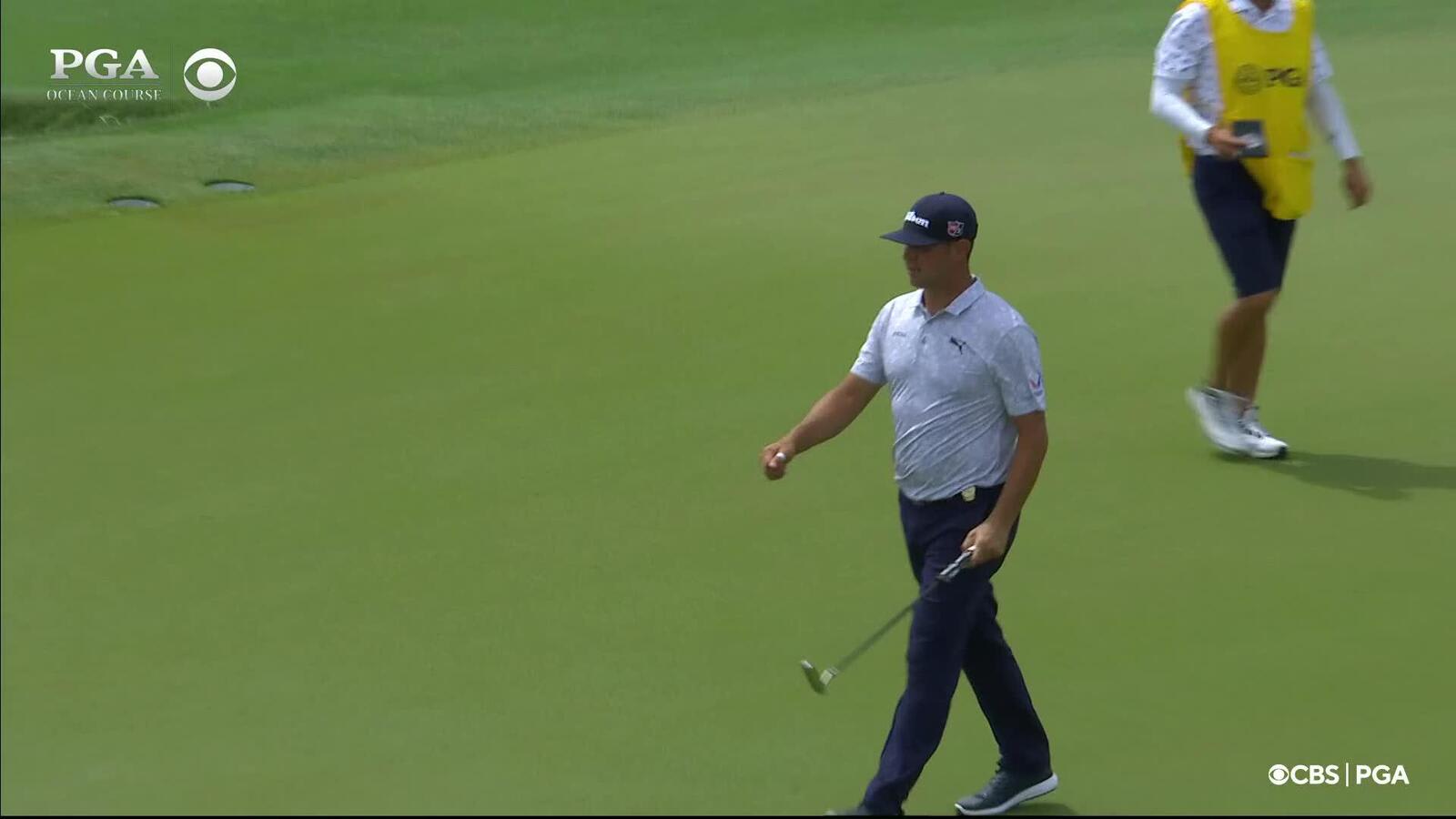 Gary Woodland's 67-foot birdie putt at the PGA Championship