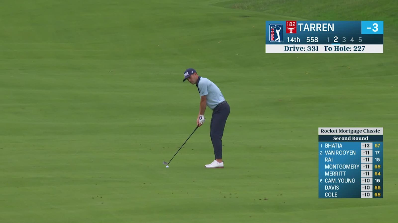 Callum Tarren makes eagle on No. 14 at Rocket Mortgage