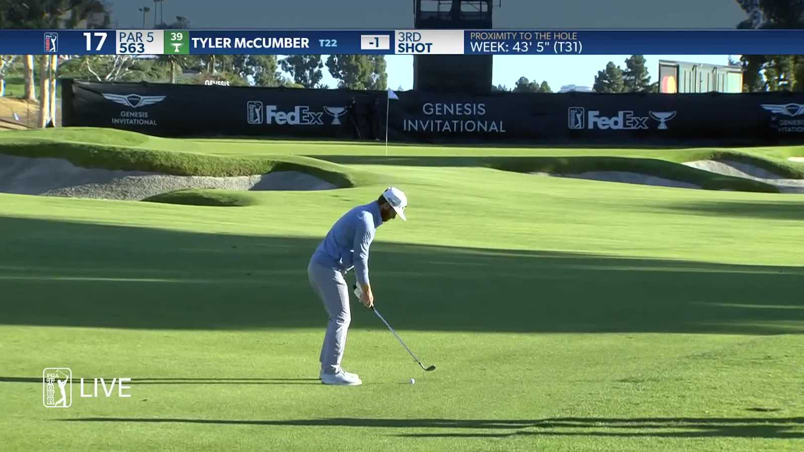 Tyler McCumber uses nice approach to set up birdie at Genesis 