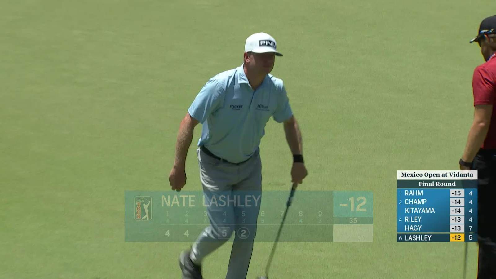 Nate Lashley makes birdie on No. 5 at Mexico Open