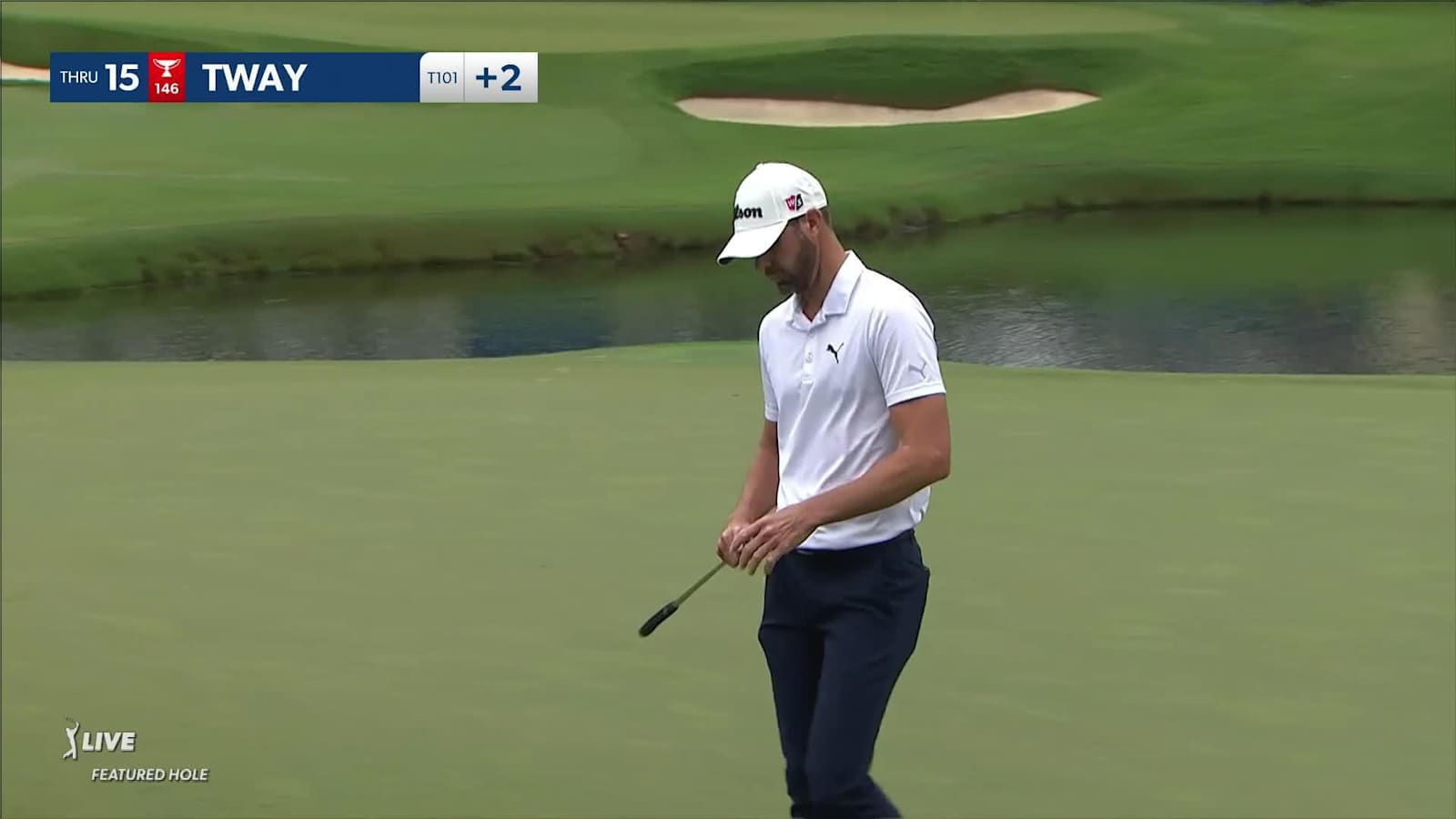 Kevin Tway makes birdie on No. 15 at Wyndham