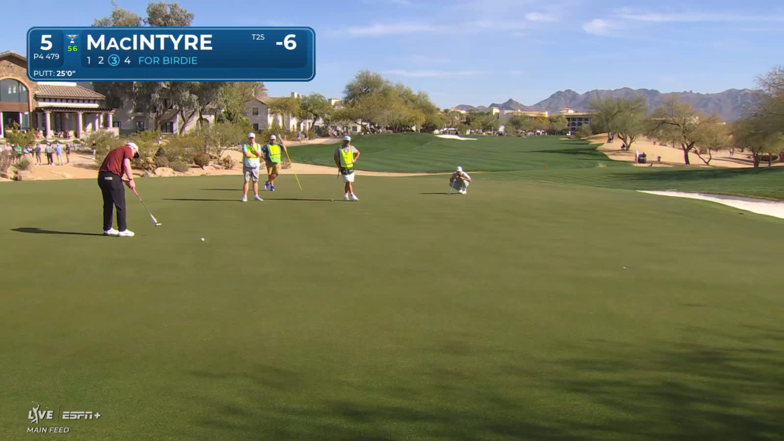 Robert MacIntyre rolls in 24-footer for birdie at WM Phoenix Open