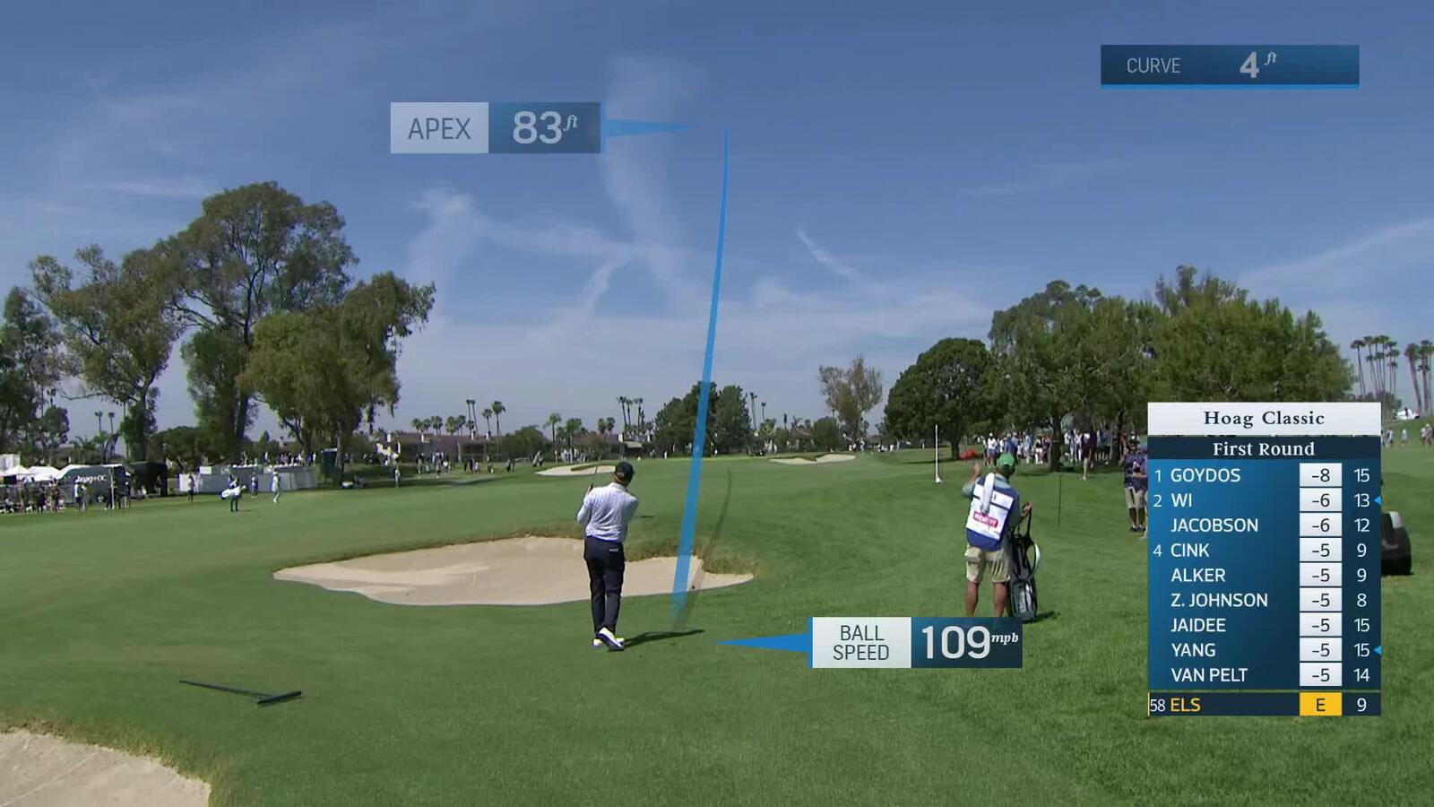Ernie Els makes birdie on No. 10 at Hoag Classic