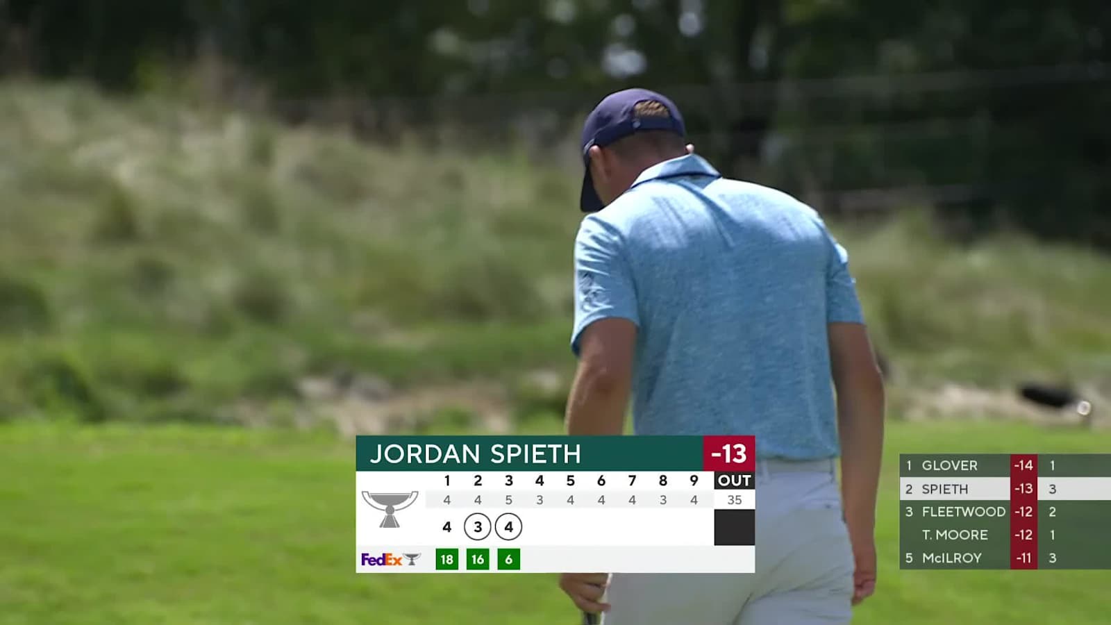 Jordan Spieth goes back-to-back with birdie on No. 3 at FedEx St. Jude