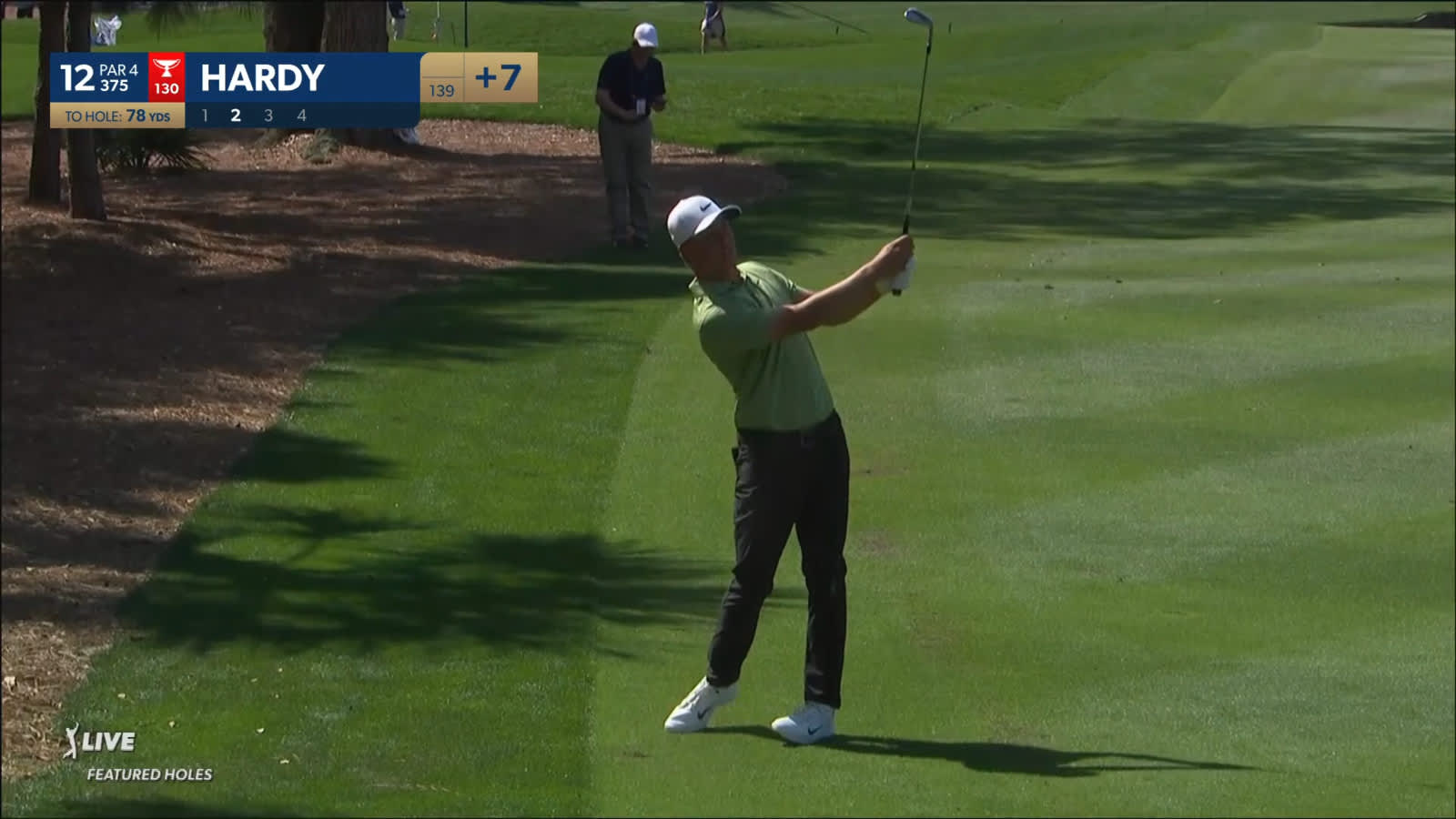 Nick Hardy throws a dart from 78-yards at THE PLAYERS