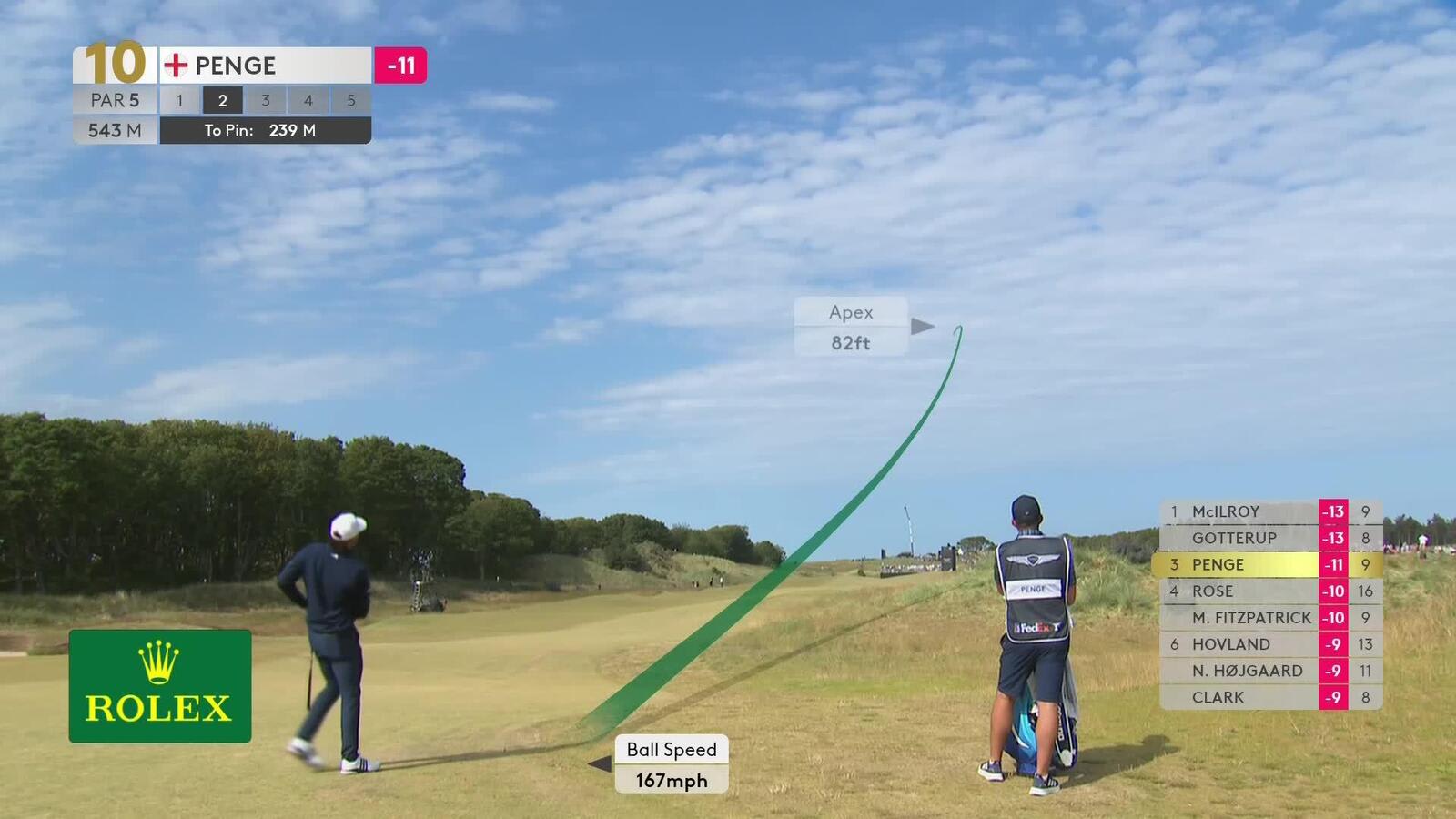 Marco Penge birdies par-5 10th at Genesis Scottish Open