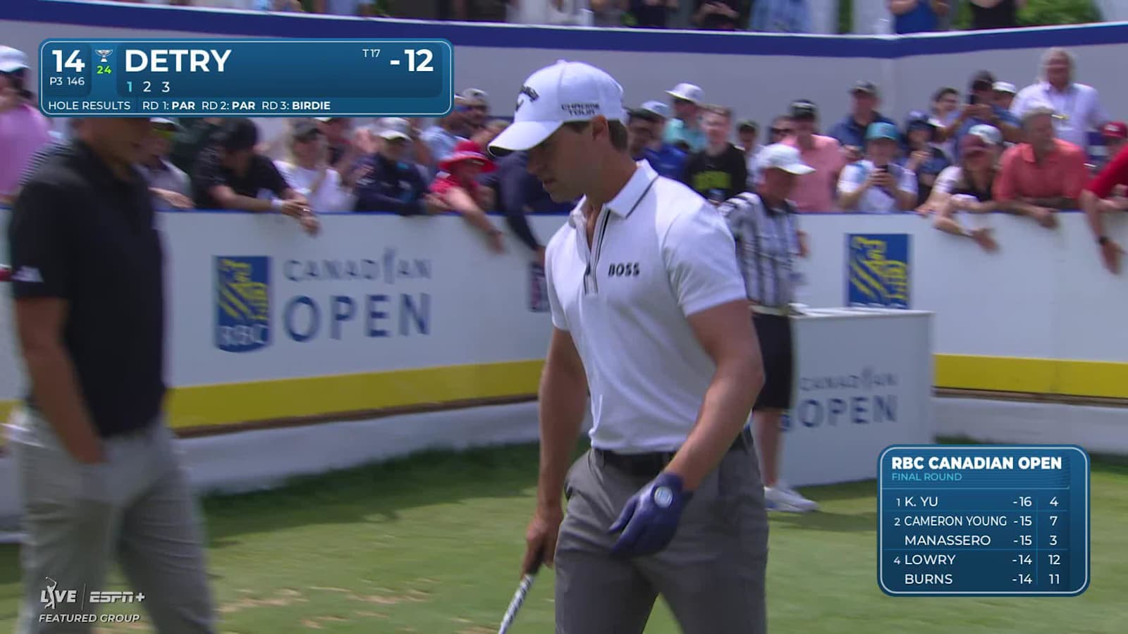 Thomas Detry makes birdie on No. 14 at RBC Canadian