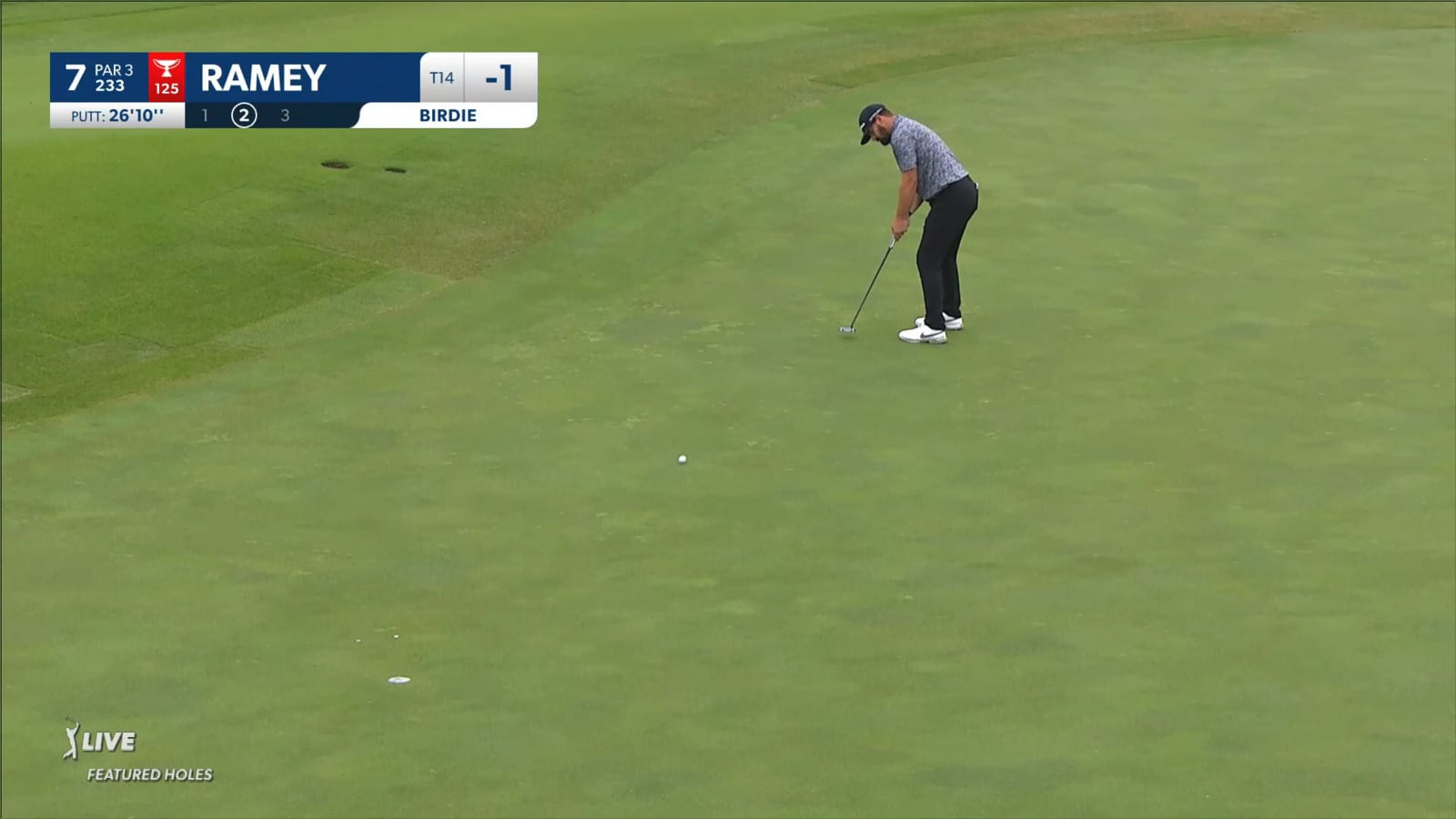 Chad Ramey sends in 27-footer for birdie at AT&T Byron Nelson