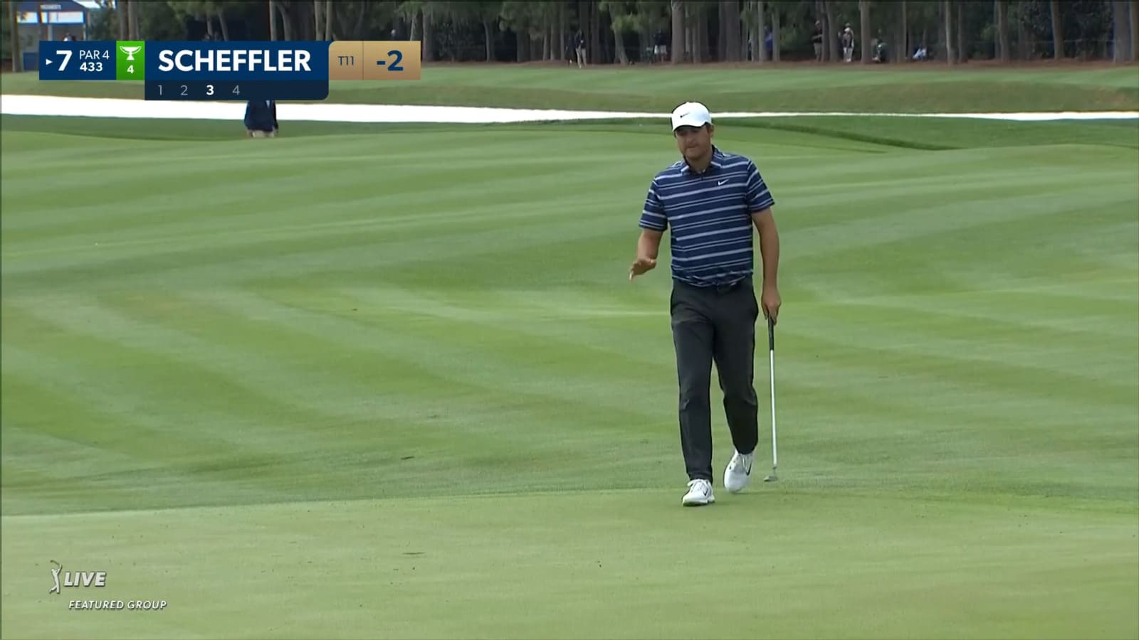 Scottie Scheffler holes 10-foot birdie putt at THE PLAYERS