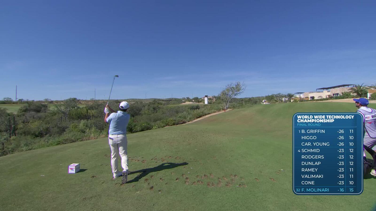 Francesco Molinari holes out for birdie on No. 16 at World Wide Technology