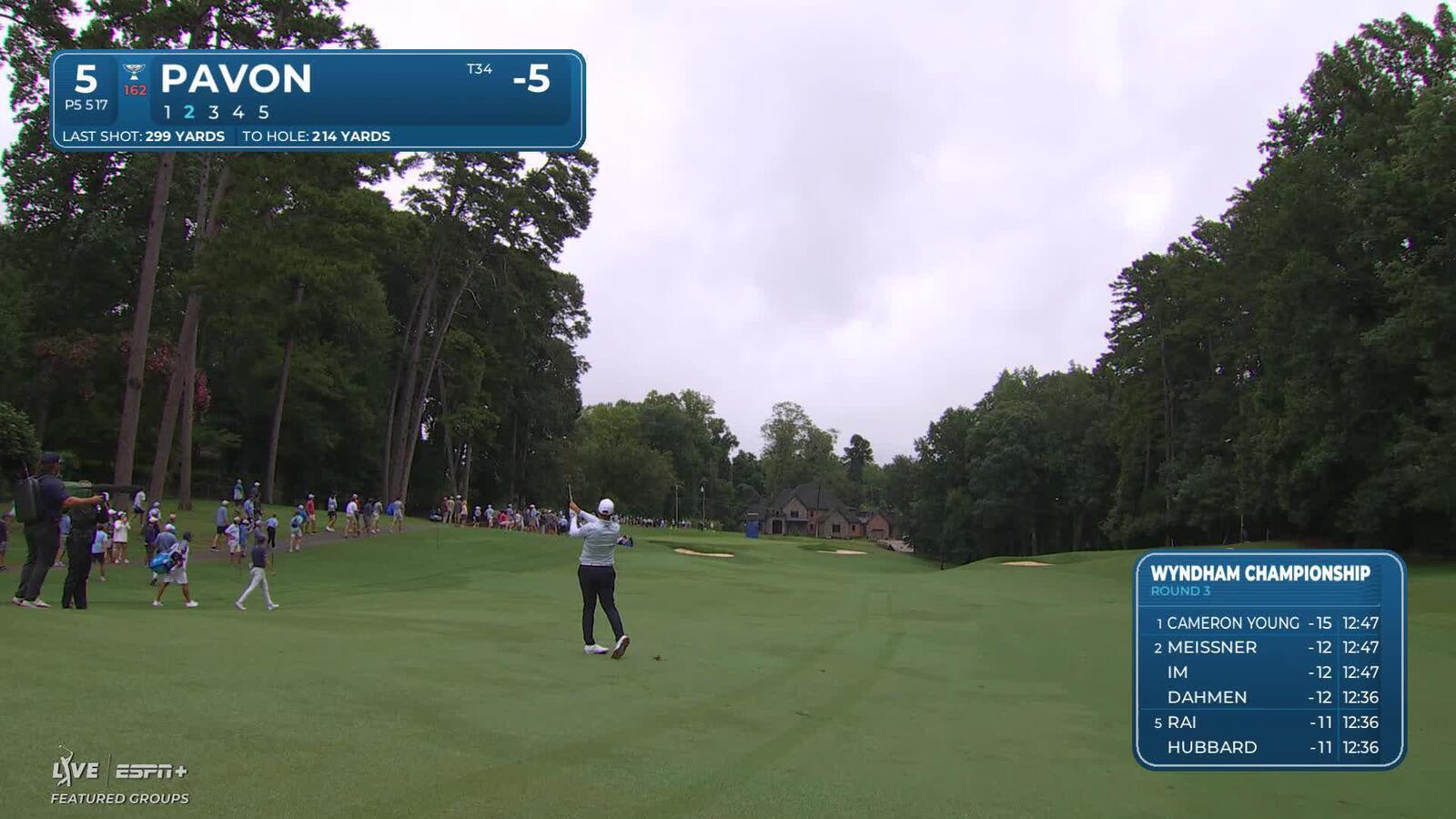 Matthieu Pavon makes birdie on No. 5 at Wyndham