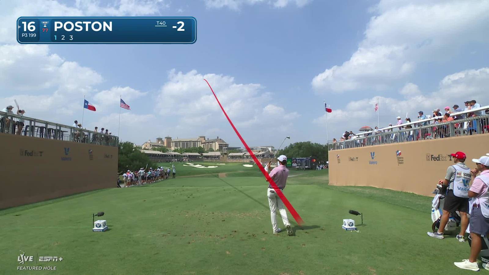 J.T. Poston's tee shot sets up birdie at Valero