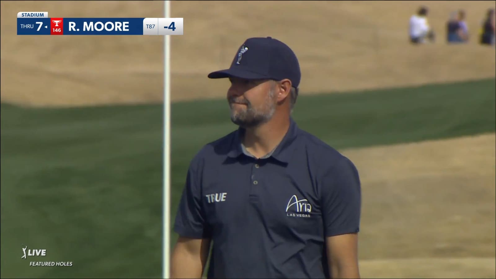 Ryan Moore chips in from 37 feet for birdie at The American Express