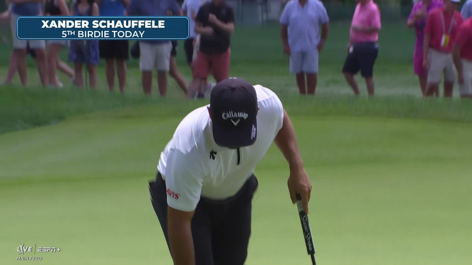 Xander Schauffele makes birdie on No. 8 at Travelers