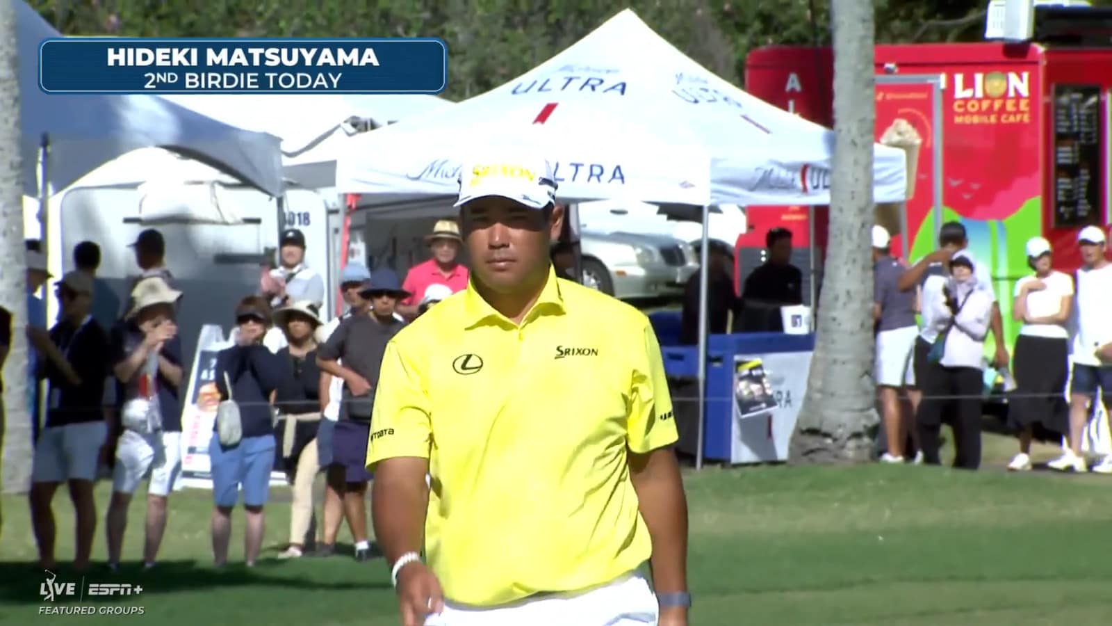 Hideki Matsuyama buries a 24-foot birdie putt at Sony Open