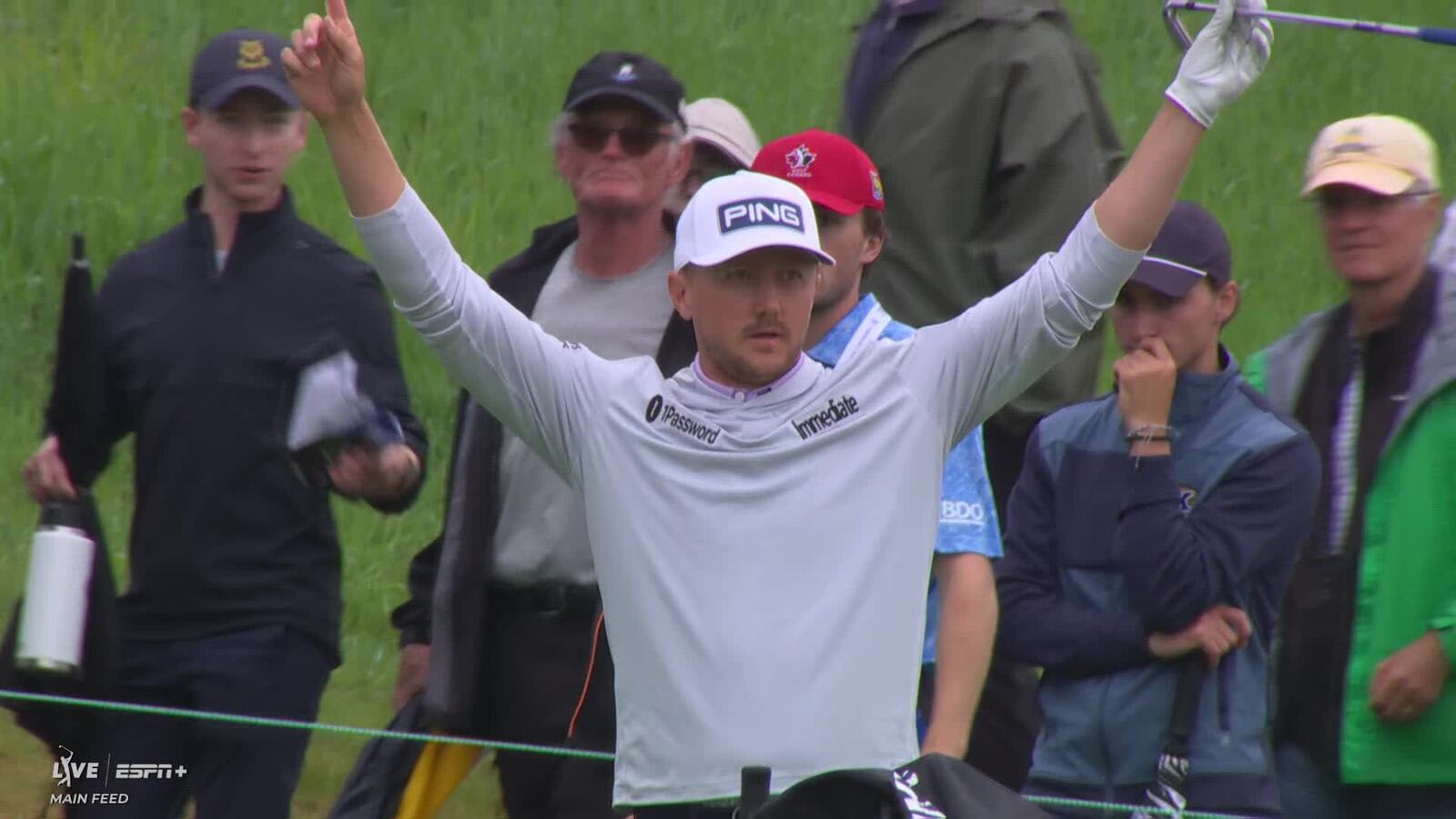 Mackenzie Hughes gets home crowd hollering with hole-out eagle at RBC Canadian