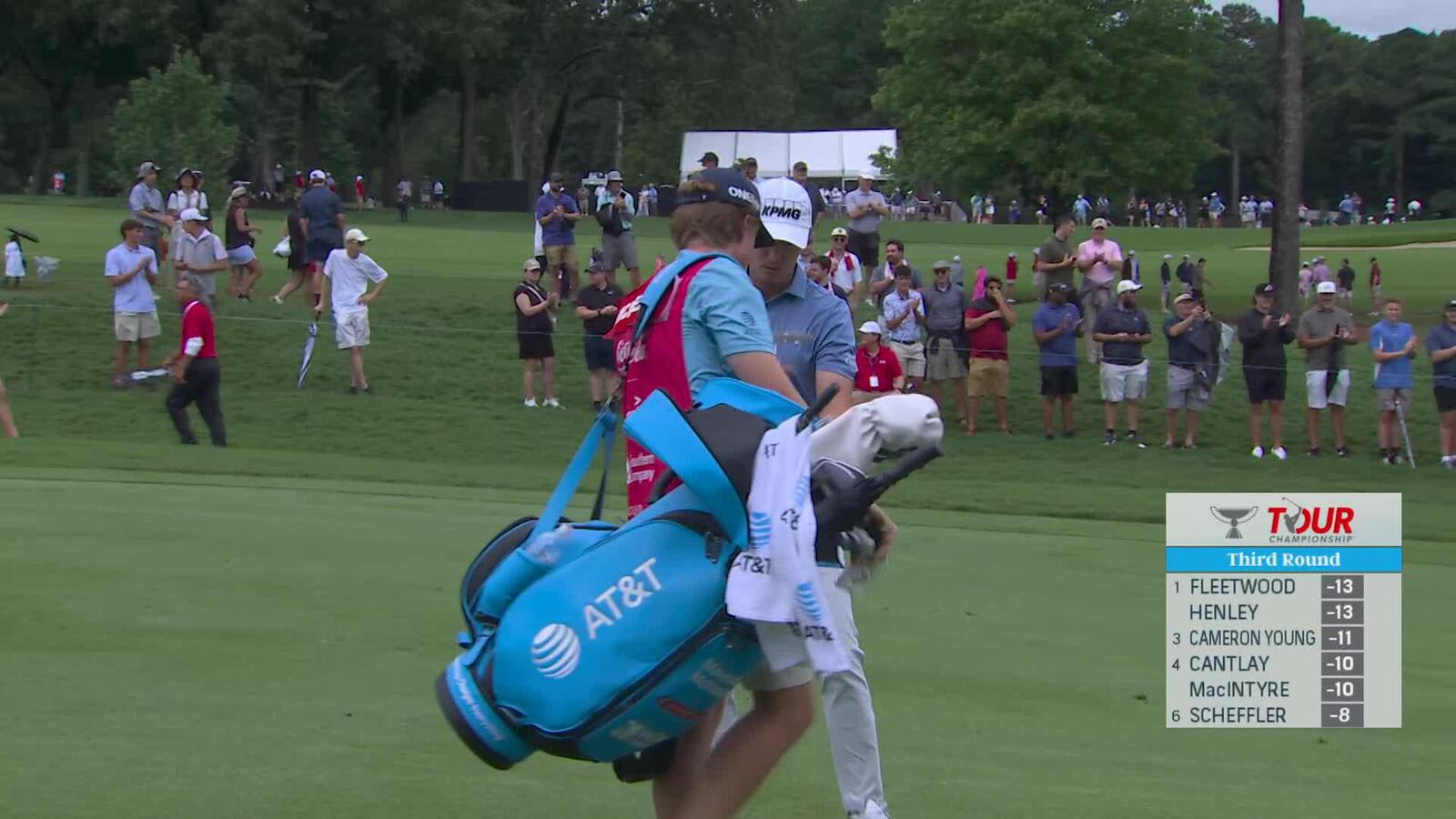 Maverick McNealy makes birdie on No. 3 at TOUR Championship