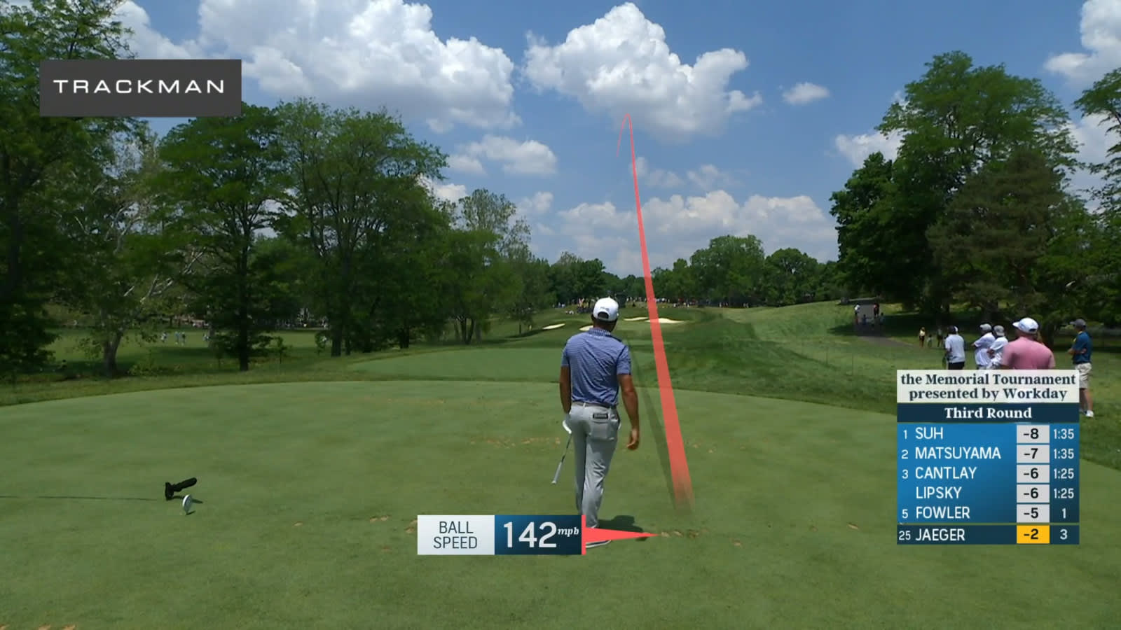 Stephan Jaeger dials in tee shot to set up birdie at the Memorial